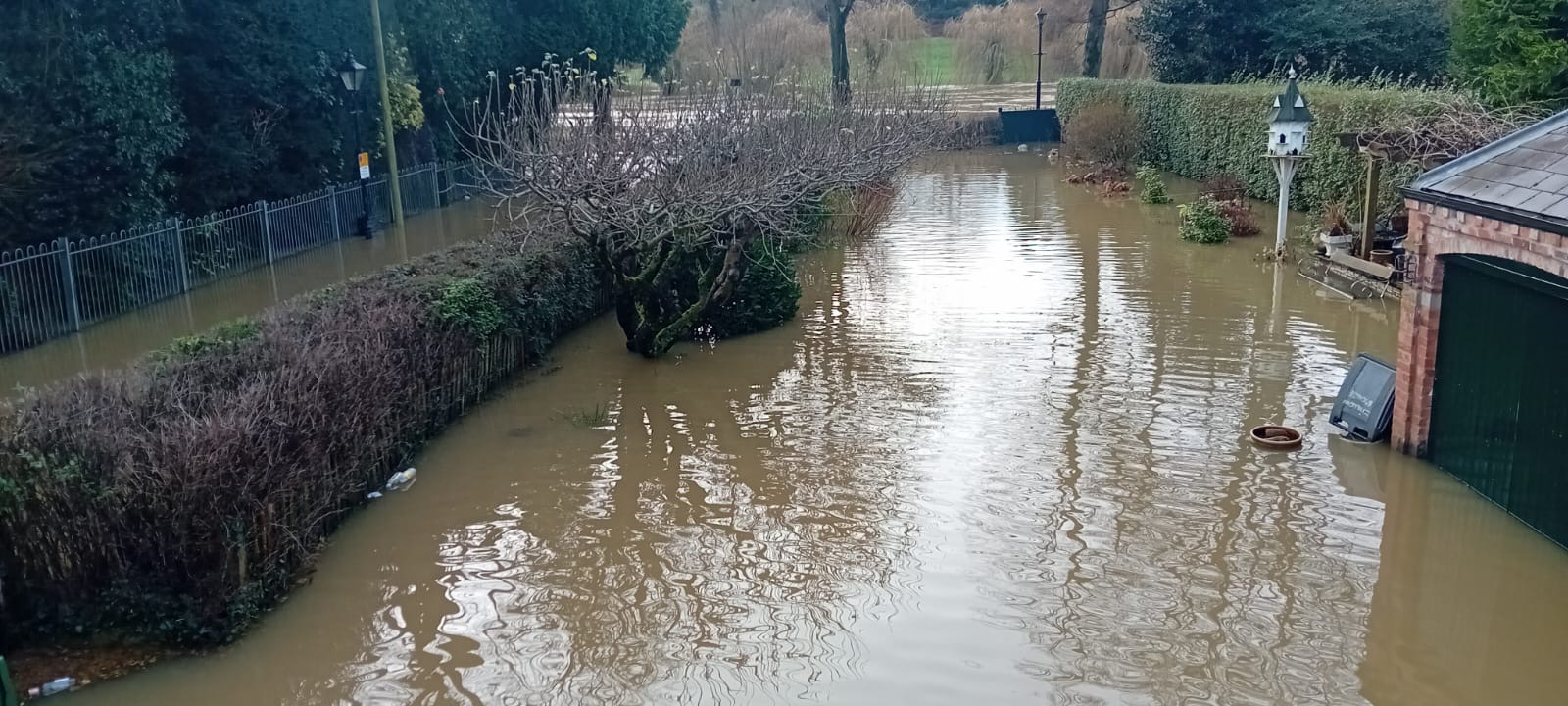 Flooding outside Siobhan Connor's home 