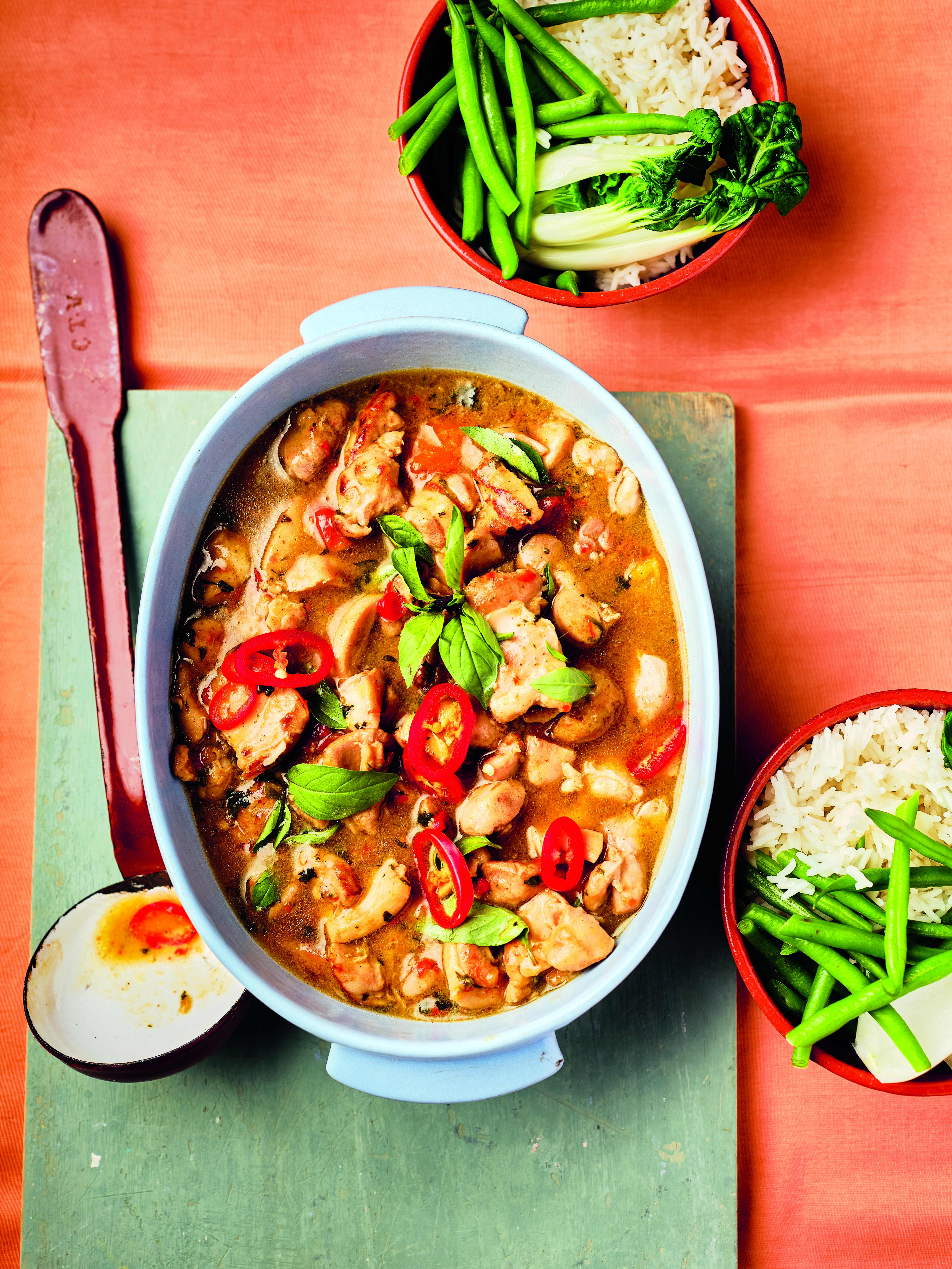 Thai basil and coconut chicken stew