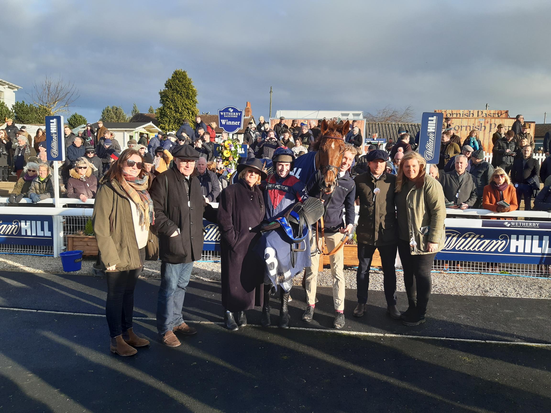 Colonel Harry with winning connections at Wetherby