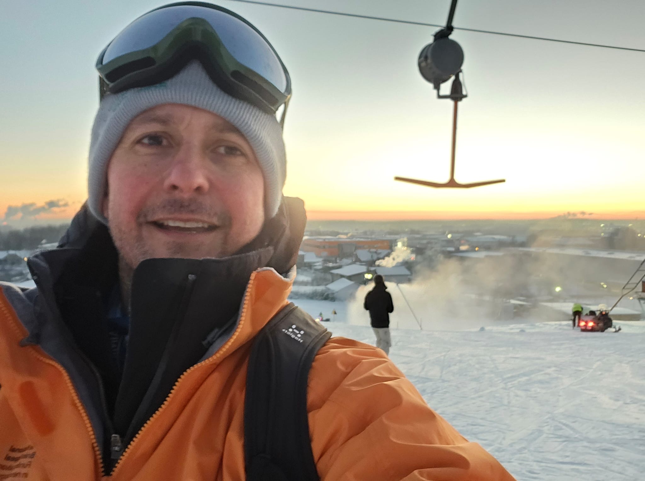 A selfie of James Dick on a ski slope