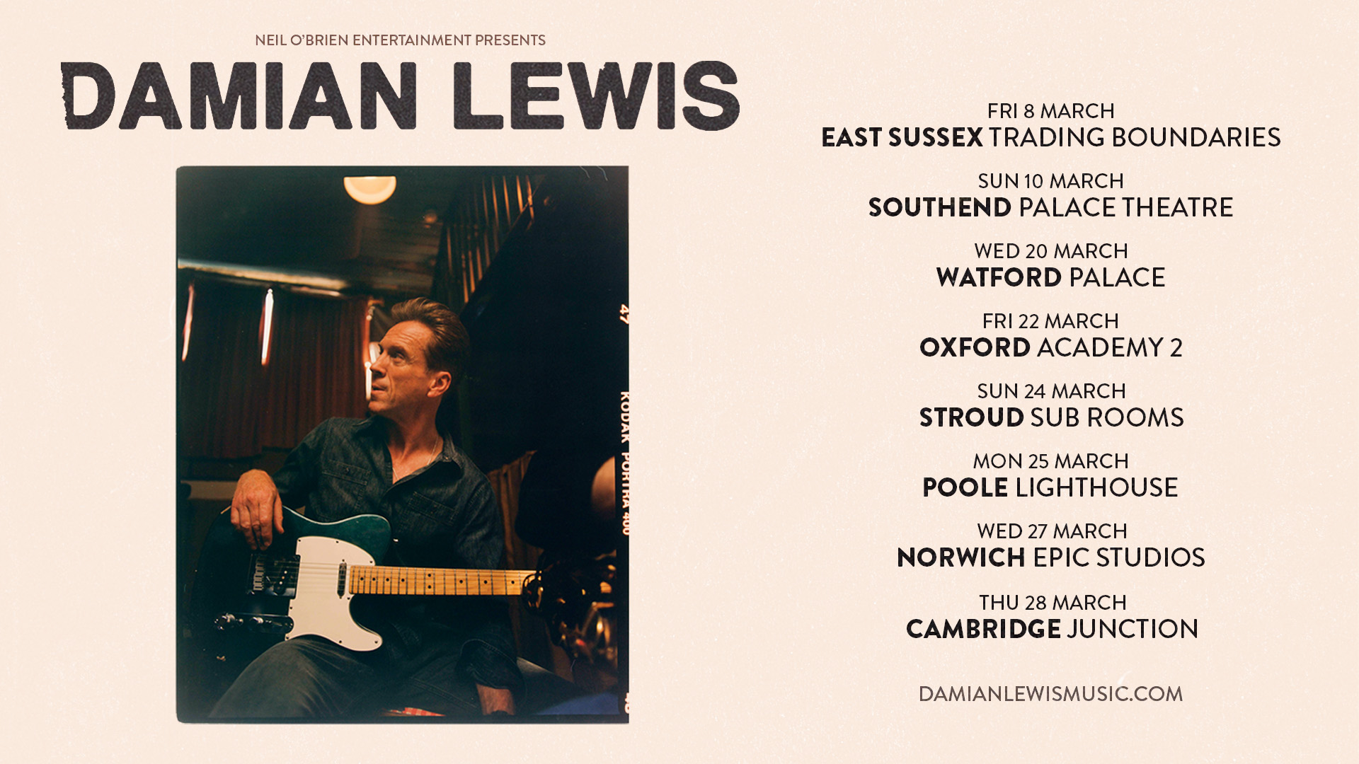 Damian Lewis Announces New UK Tour Dates Ahead of New Album