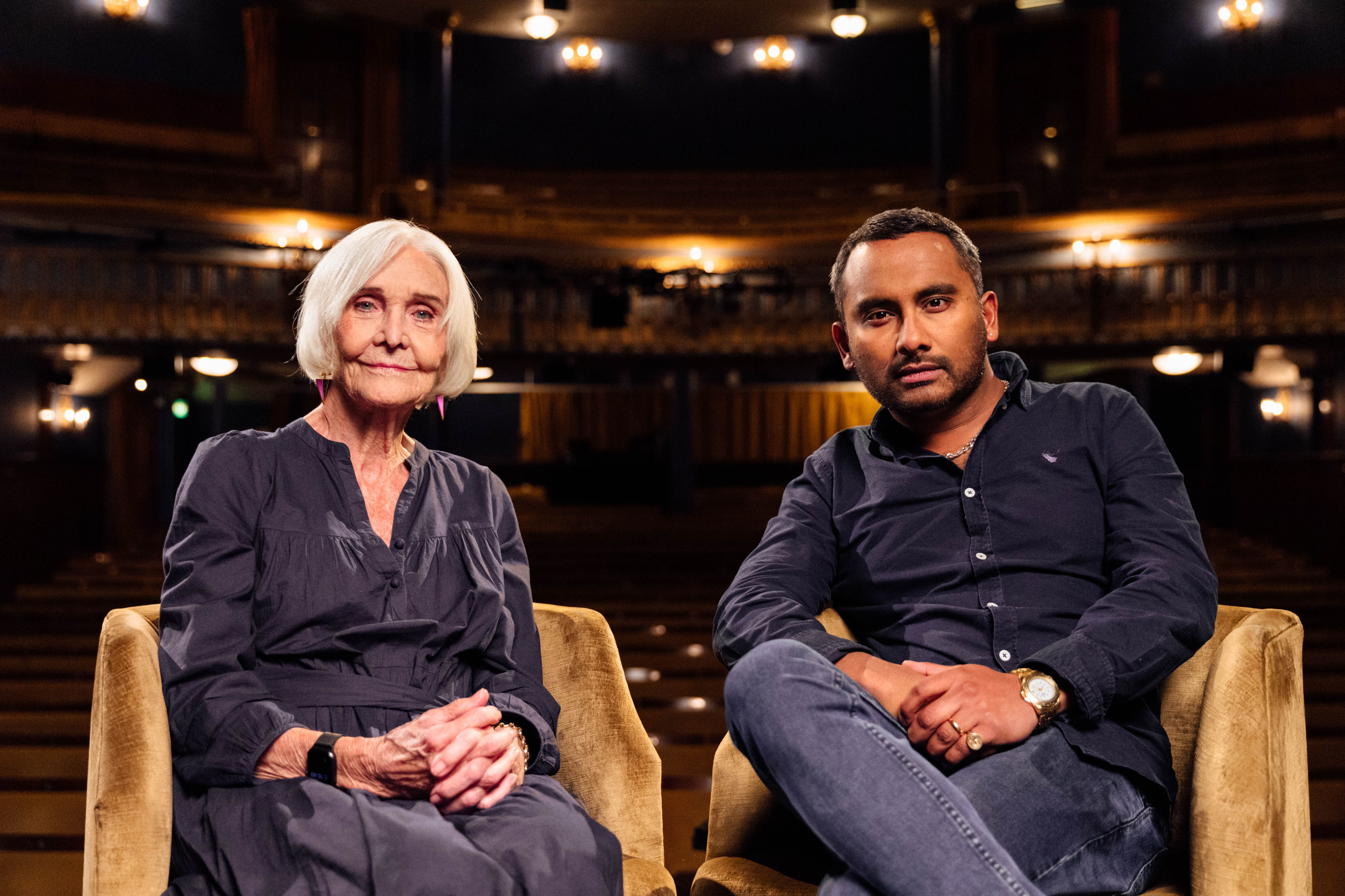 Dame Sheila Hancock with Amol Rajan. (BBC Studios/Sam Hotson)