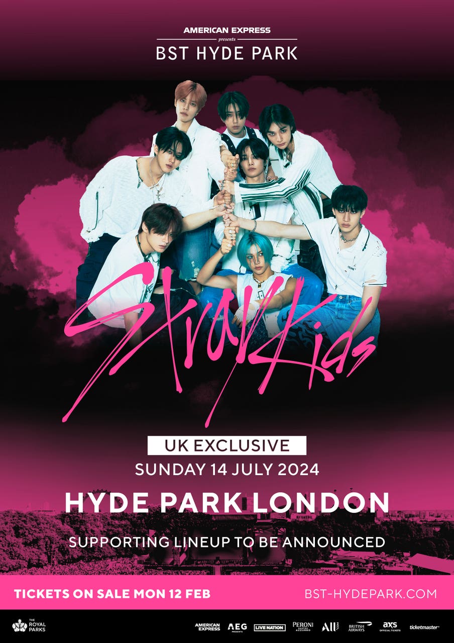 Kpop stars Stray Kids to headline BST festival in London’s Hyde Park