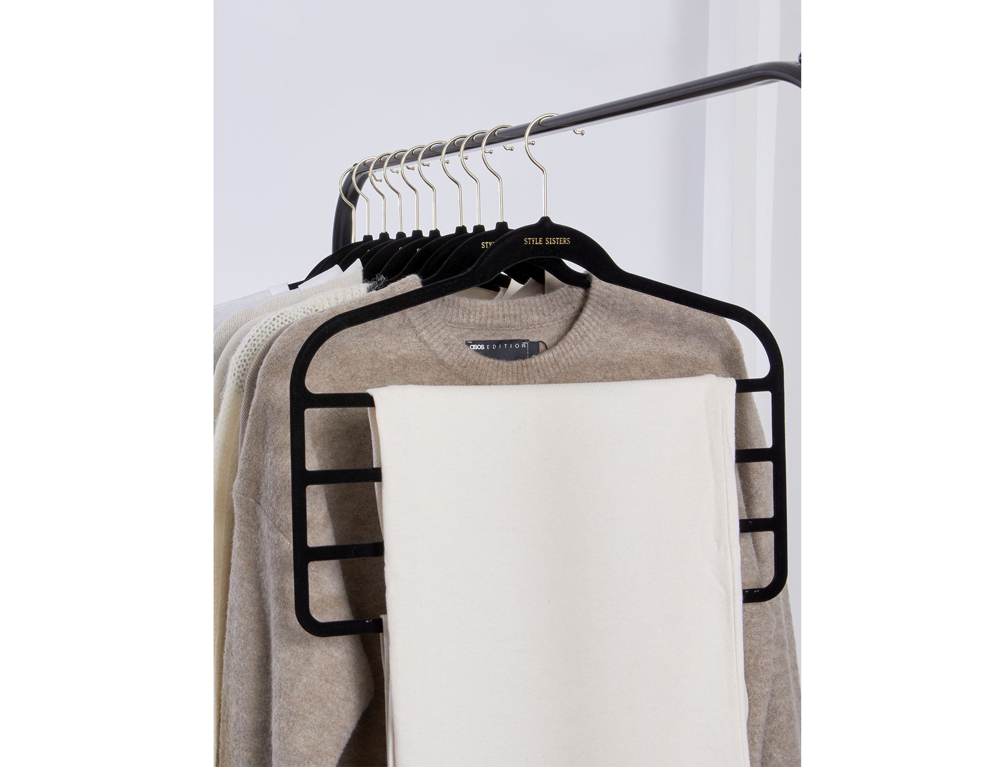Style Sisters Slimline Velvet Trouser Hangers – Pack of 5, Very 