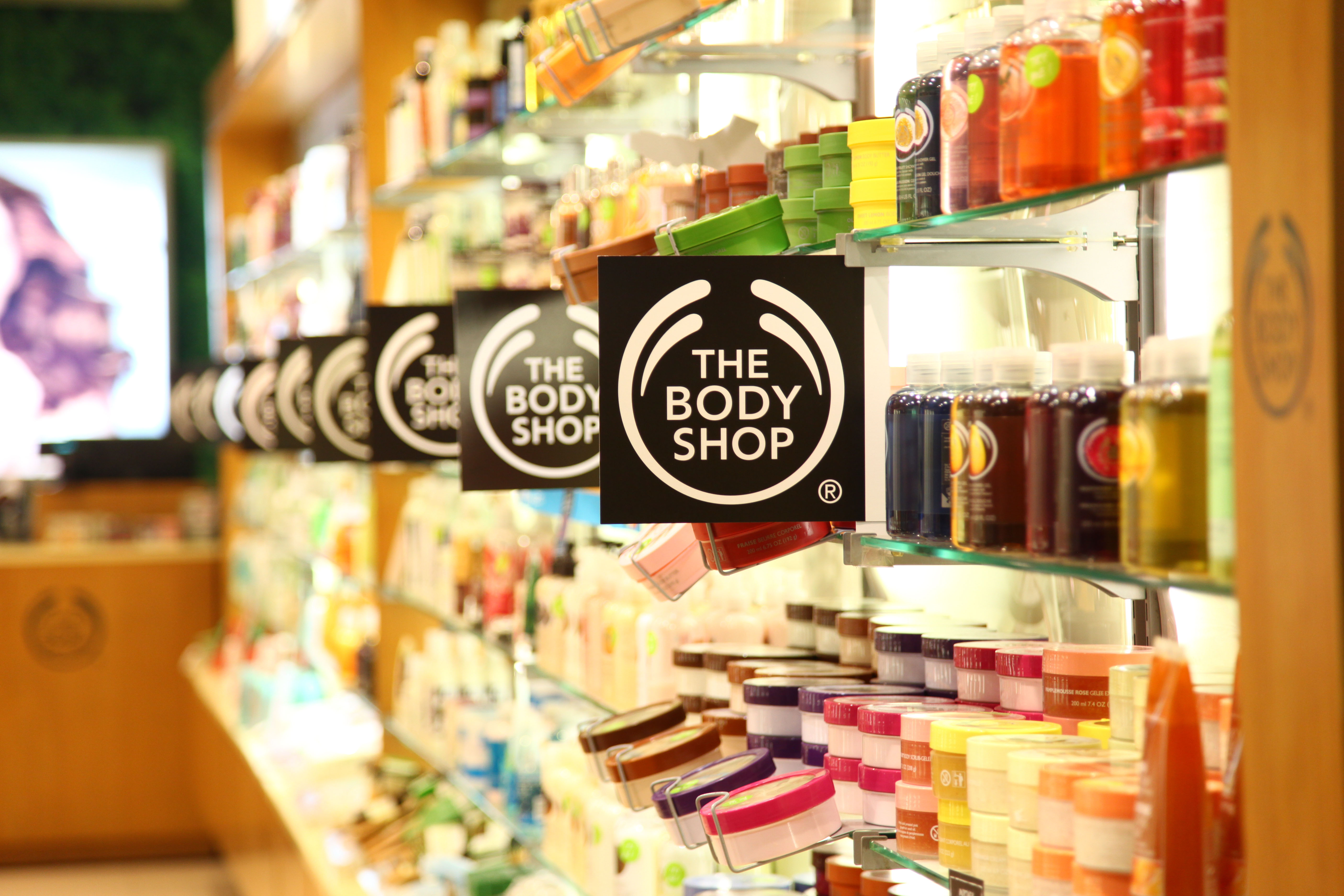 The Body Shop in-store signage