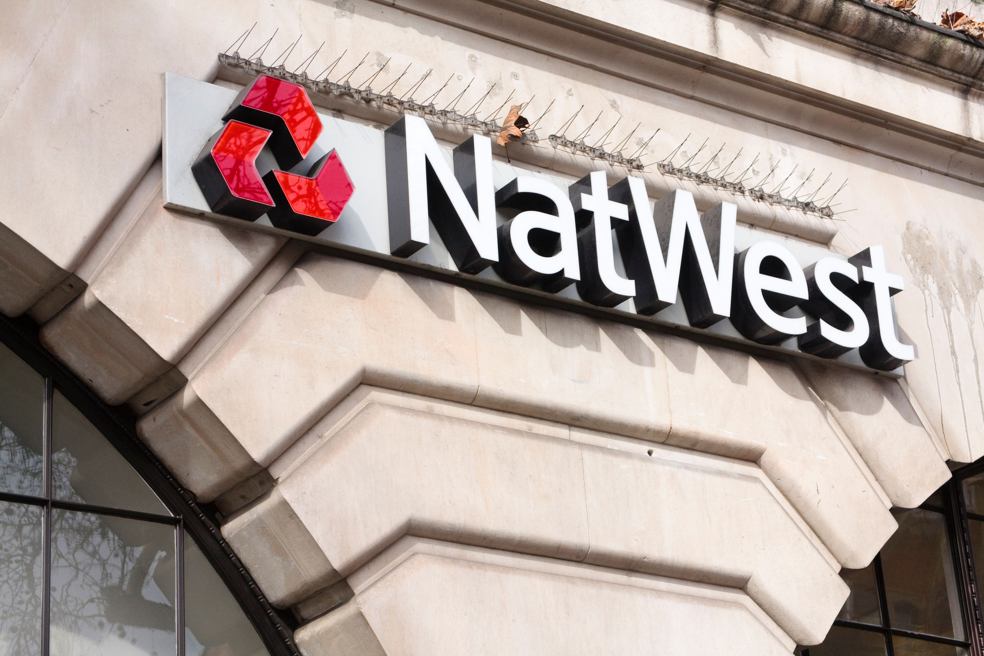 A NatWest sign on a building