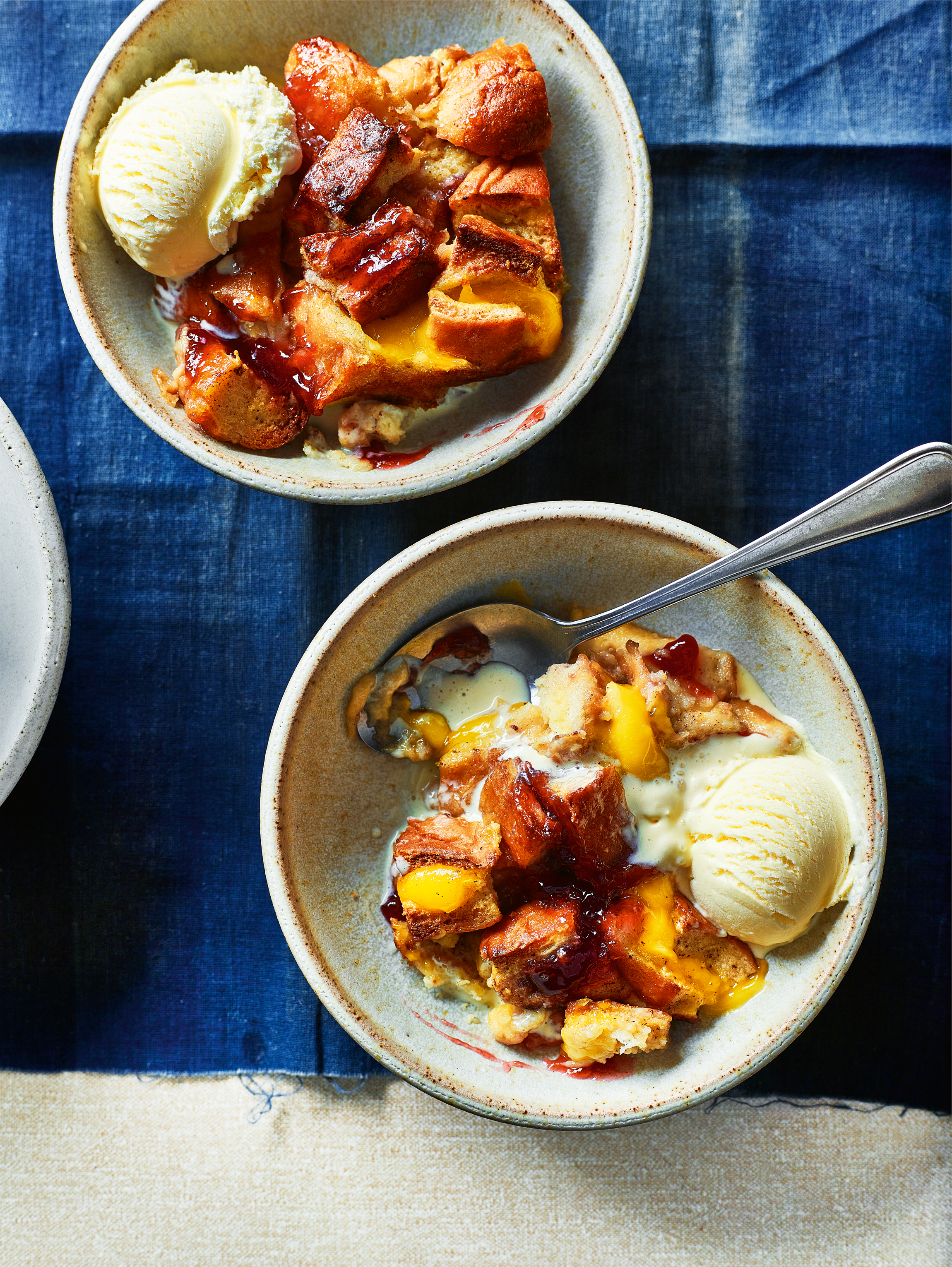 Leftover doughnut bread pudding