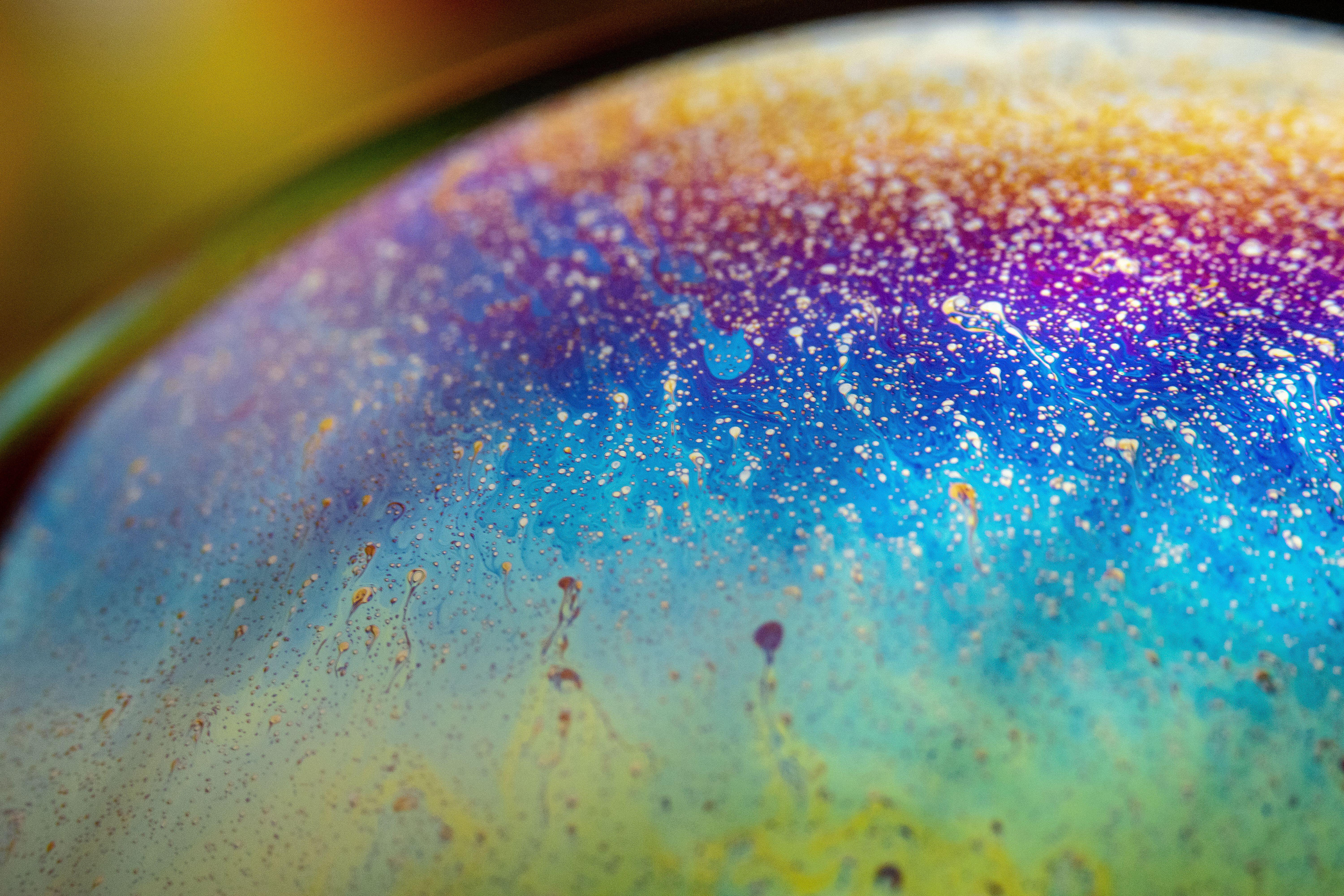 Colourful cleaning bubble