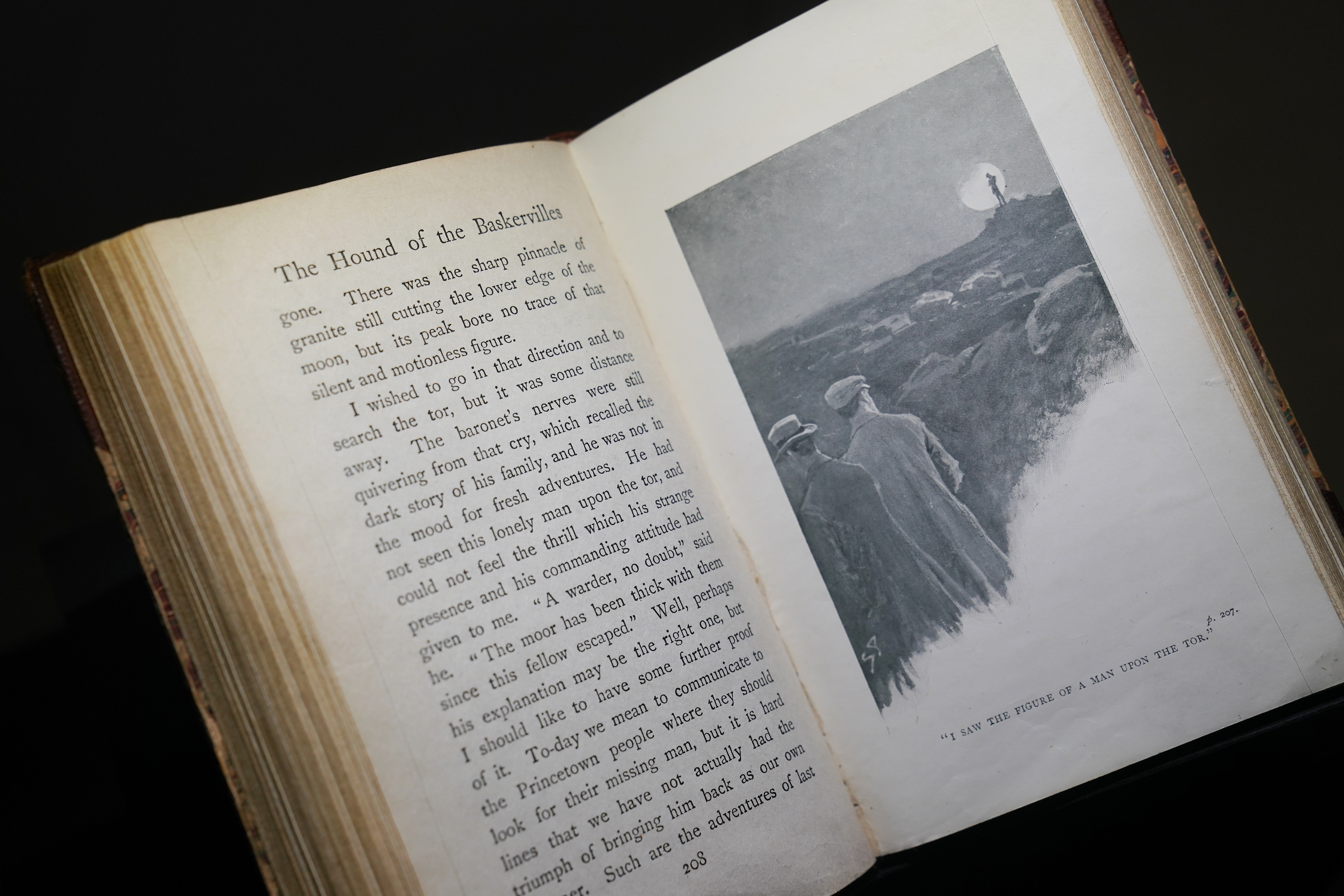 A first edition of The Hound of the Baskervilles by Arthur Conan Doyle on display during a preview of Murder by the Book: A Celebration of 20th Century Crime Fiction. (Joe Giddens/ PA)