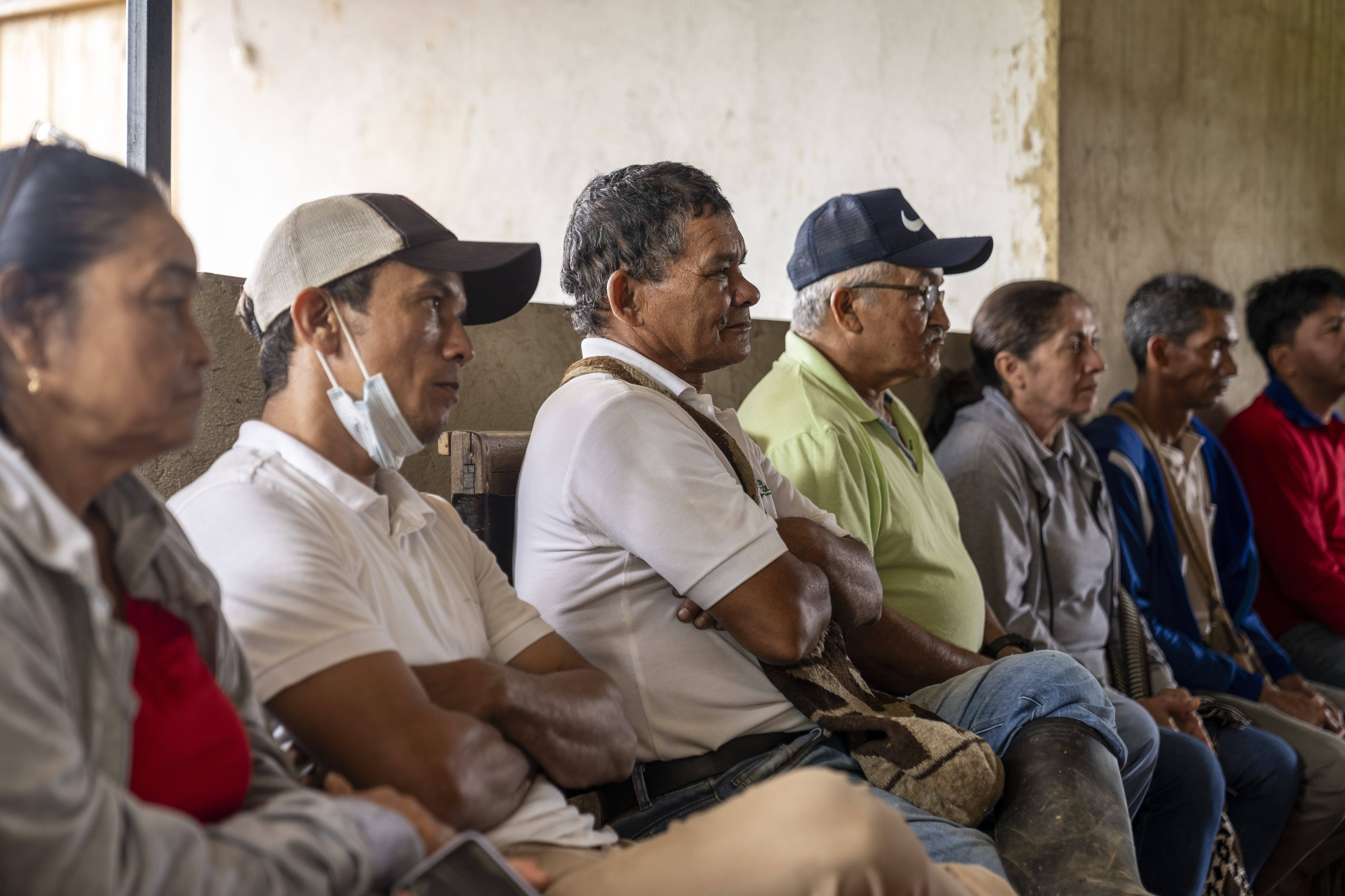 Coffee farmers in Siberia township, Colombia