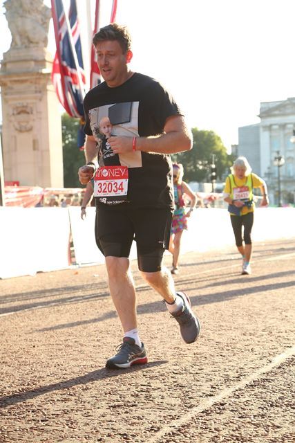 Man running the London Marathon