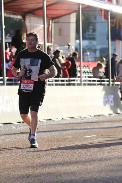 Man running the London Marathon