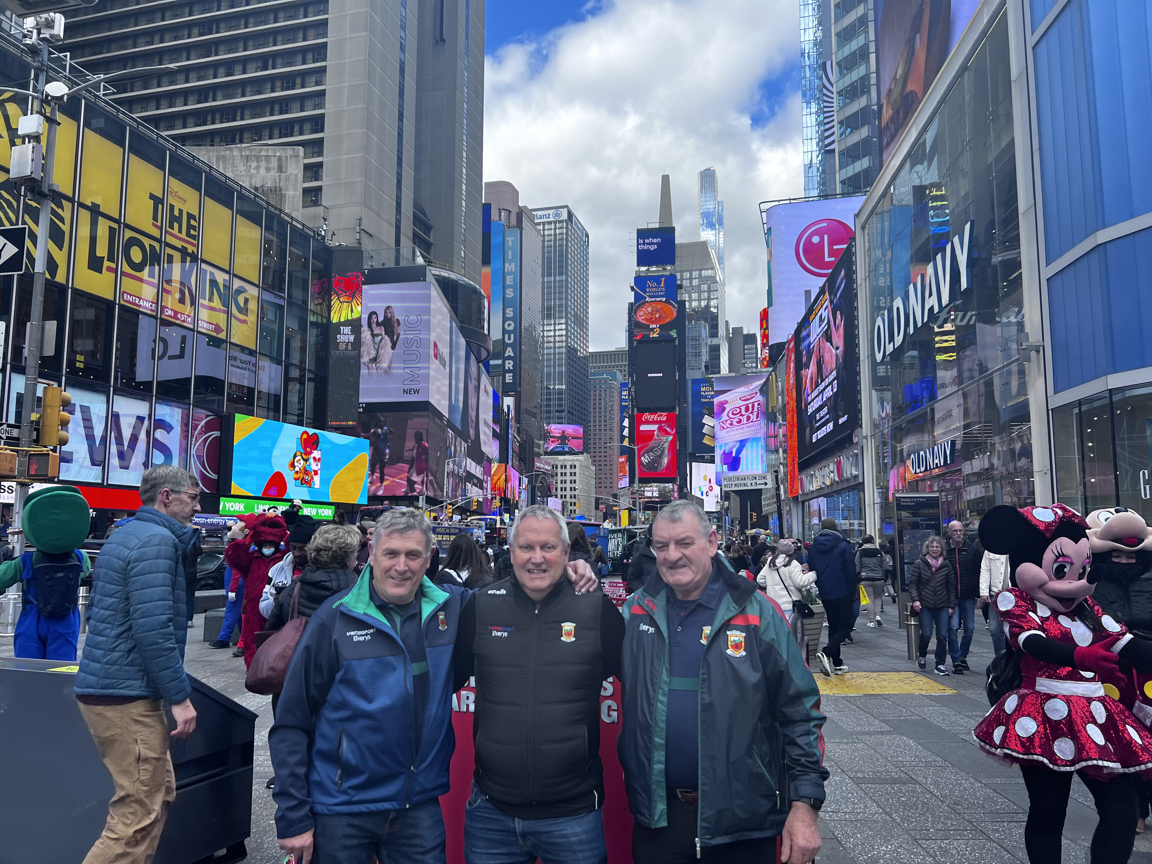Three Irishmen in Times Square New York