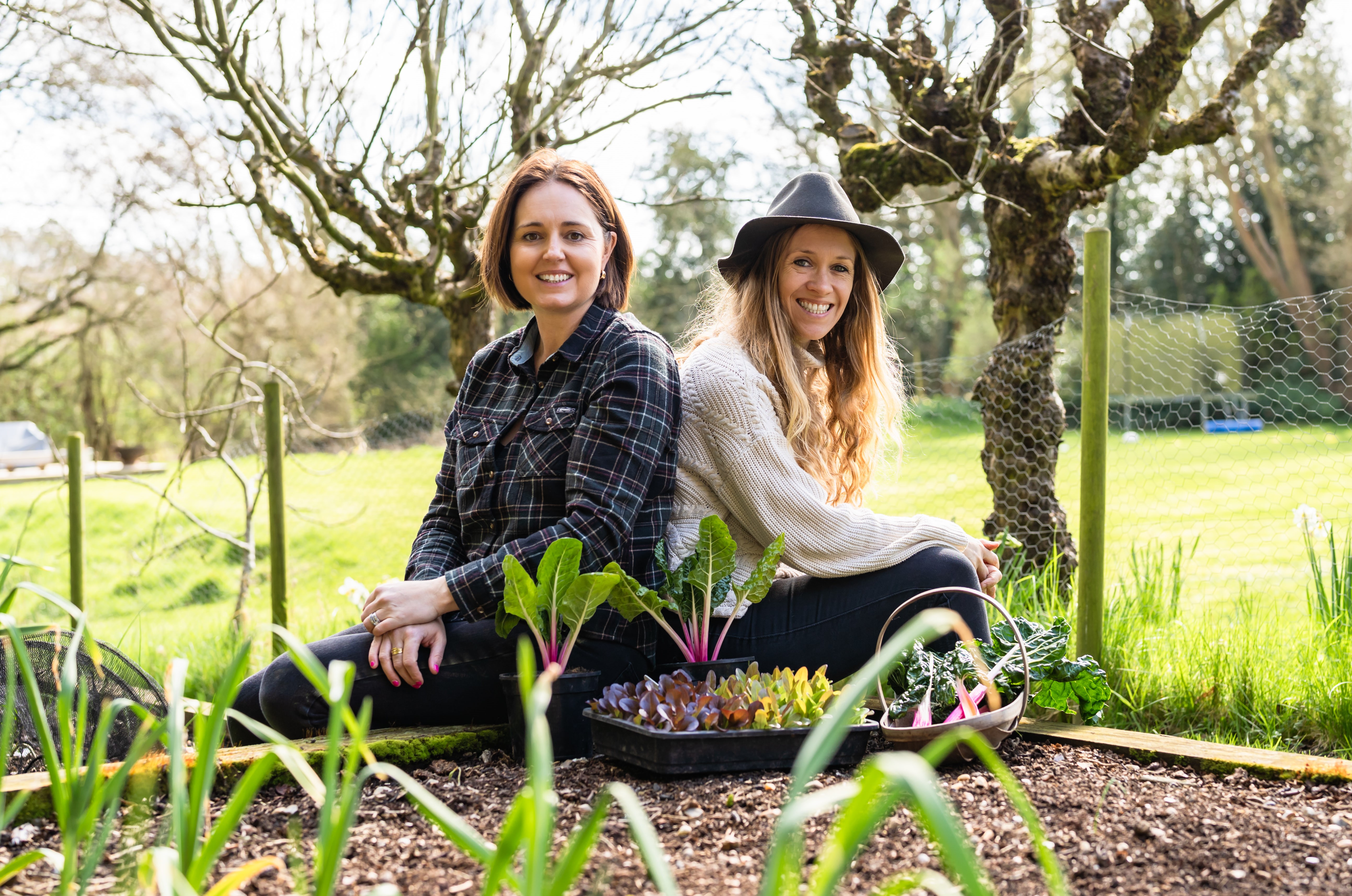Lucy Hutchings (right) and Kate Cotterill from She Grows Veg (She Grows Veg/PA)