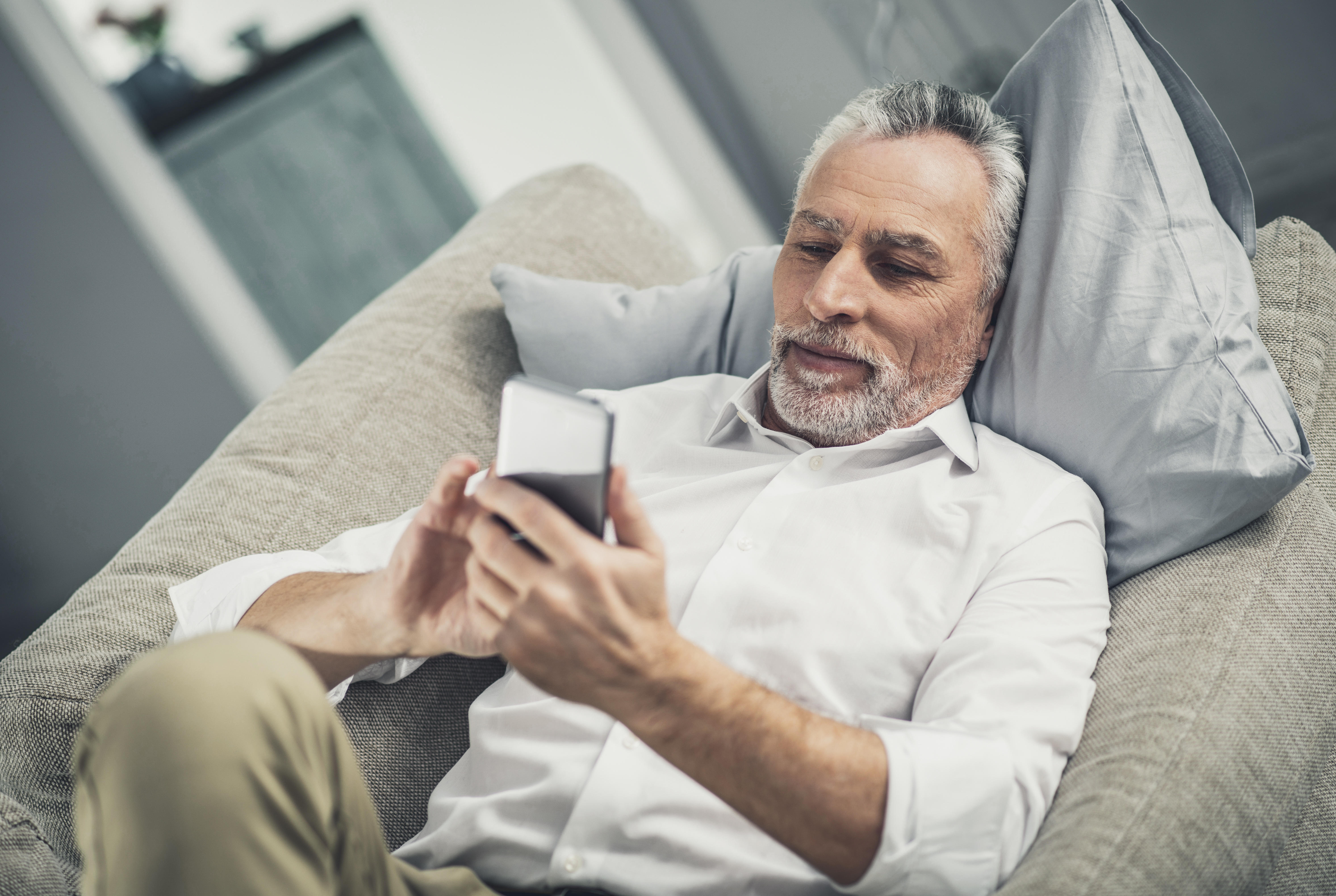 A man using a phone