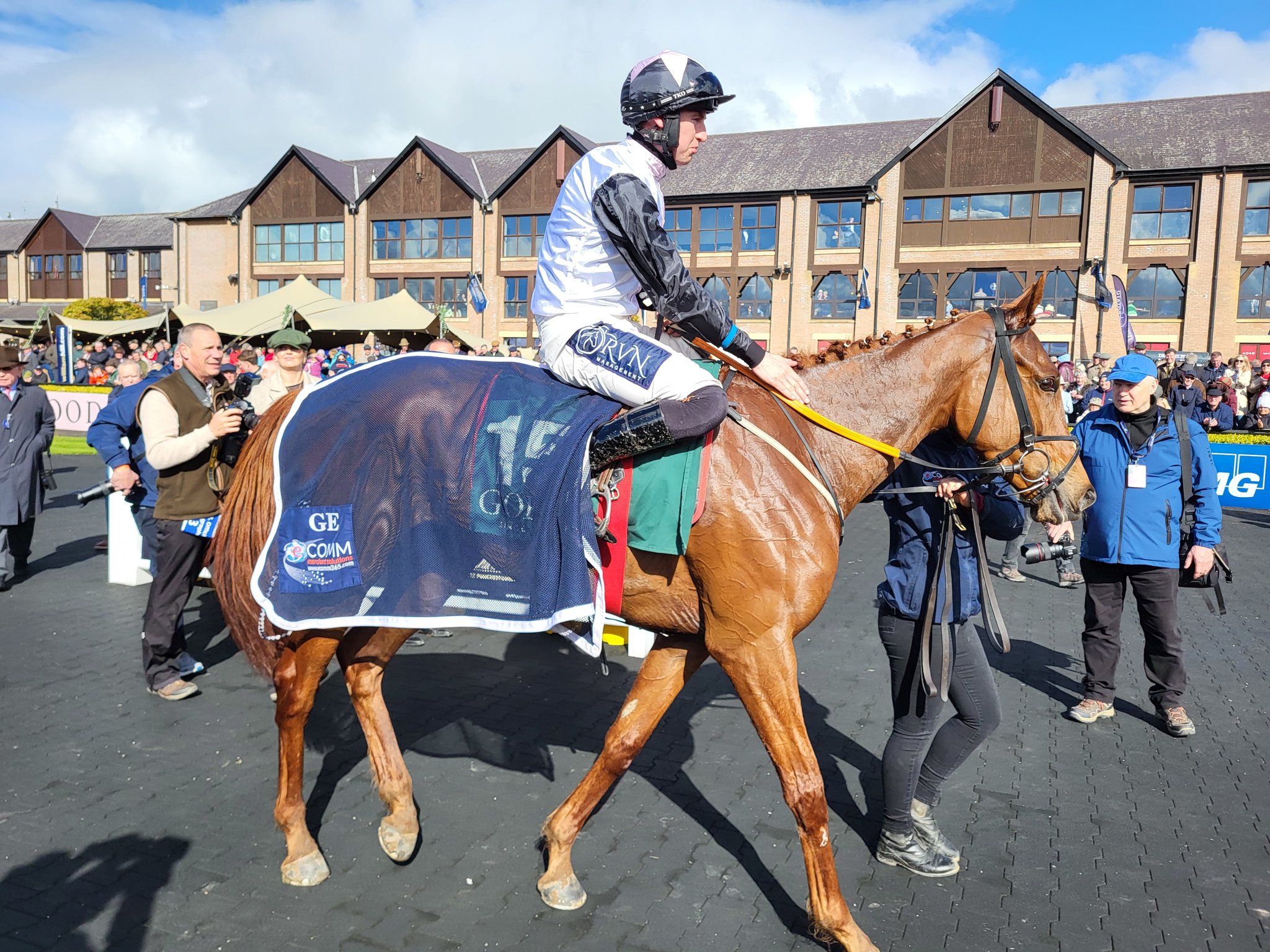 Sermandzarak returns to the Punchestown winner's enclosure