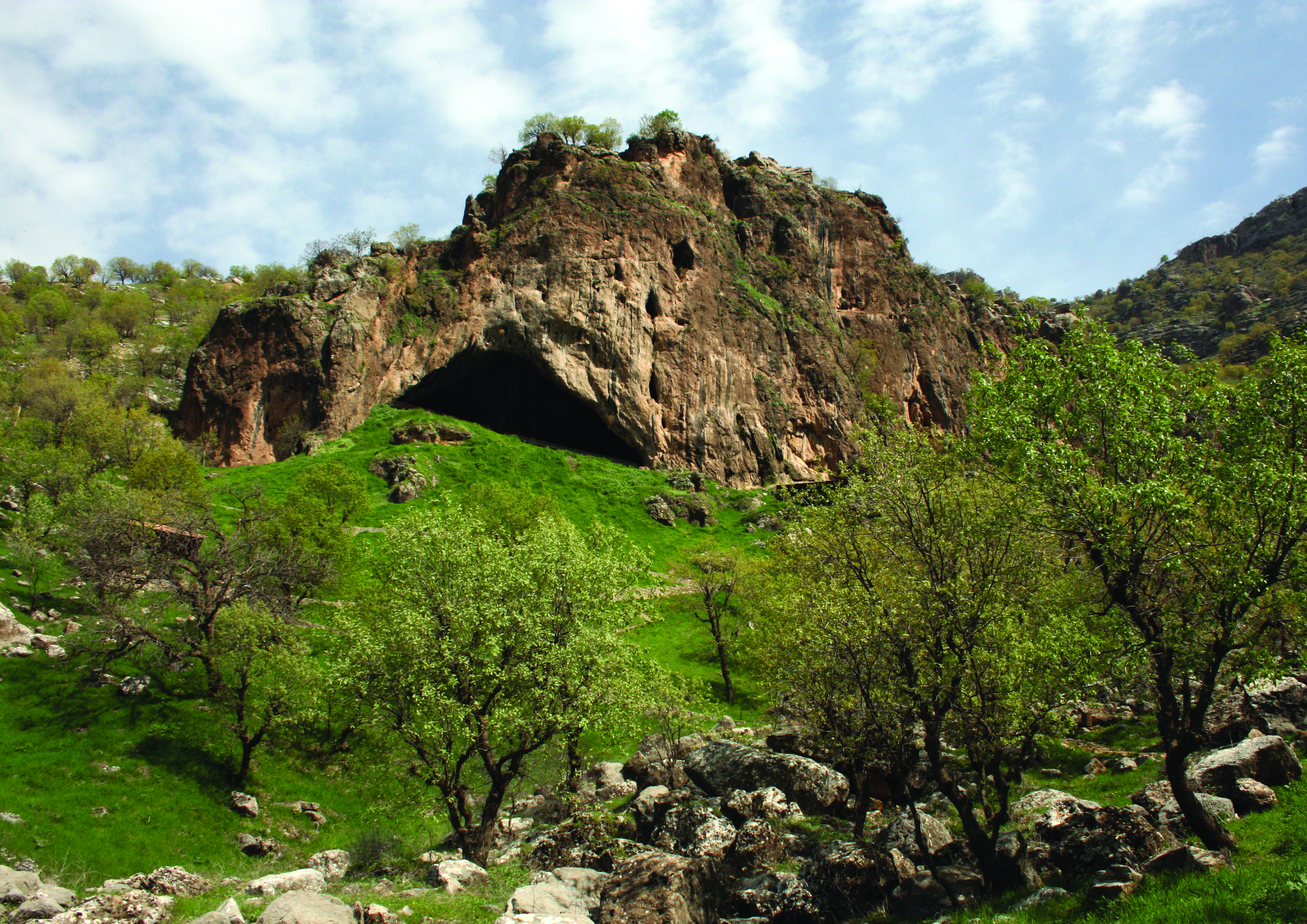 View of the entrance to Shanidar Cave. (Graeme Barker/ PA)