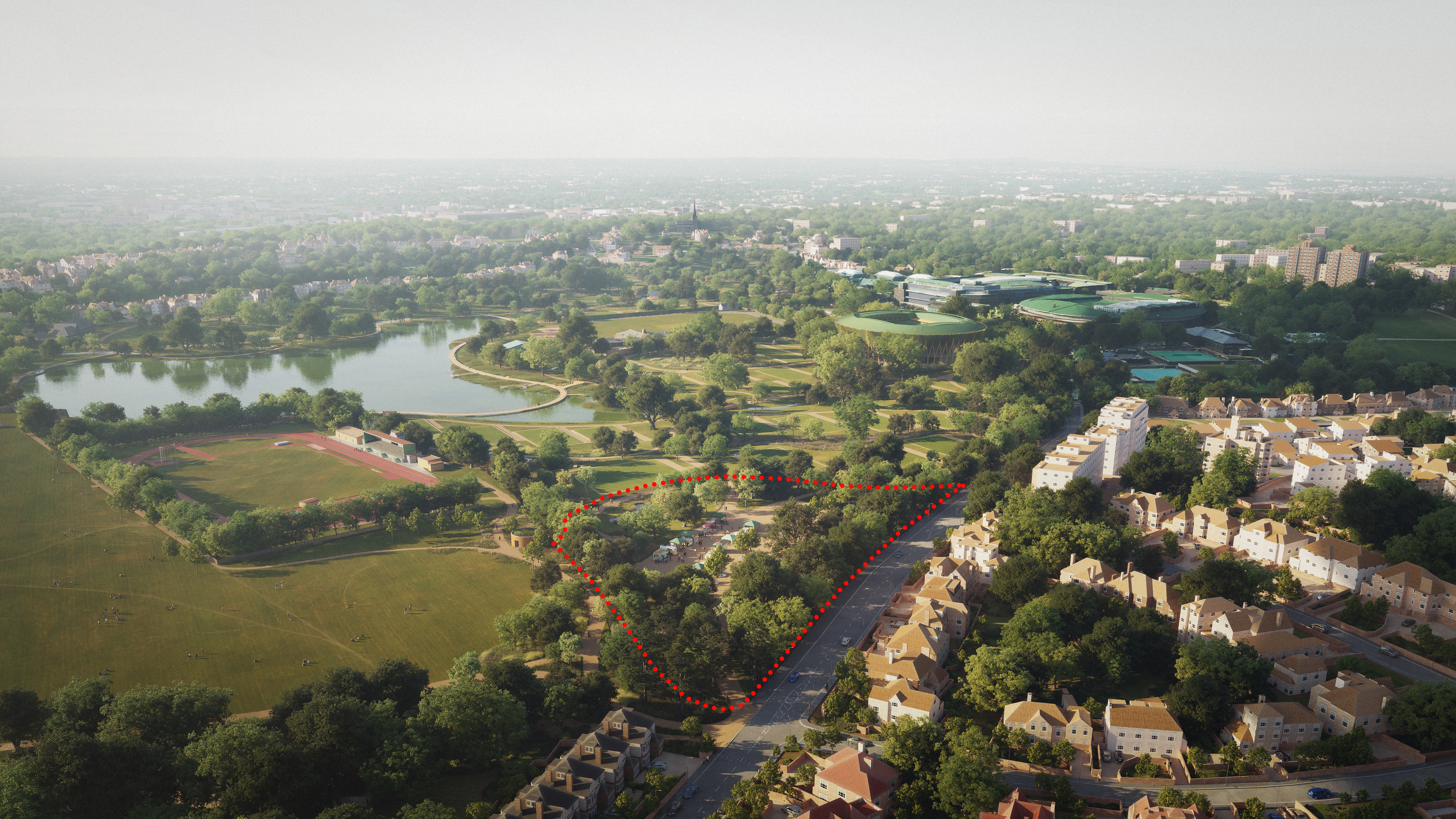 An image showing the new proposed parkland 