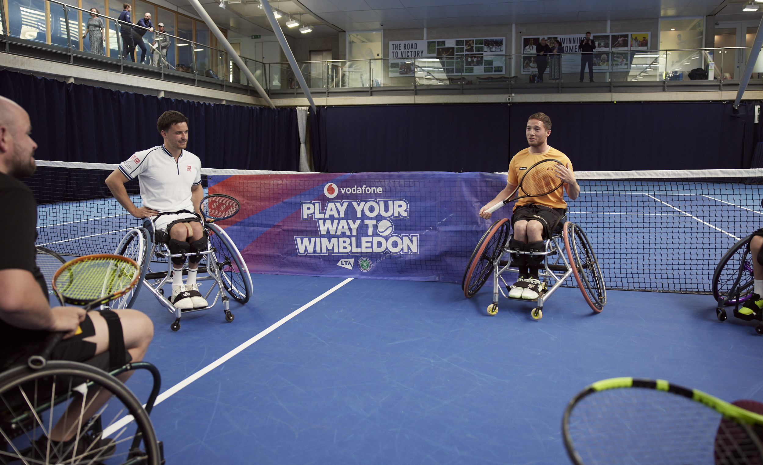Hewett and Reid held a clinic for the participants in the Play Your Way to Wimbledon campaign