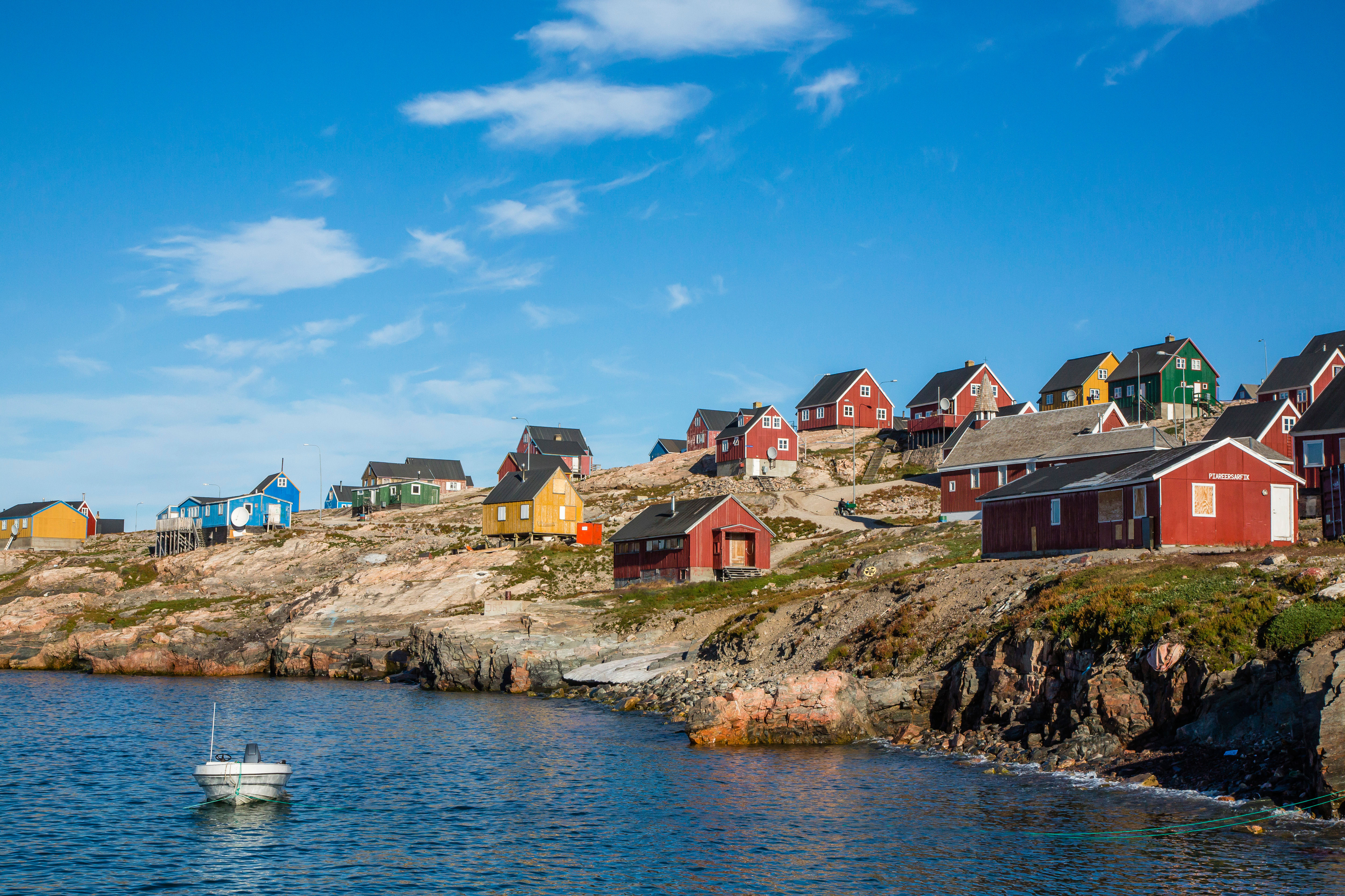 Inuit village, Ittoqqortoormiit, in Scoresbysund, Northeast Greenland (Alamy/PA)