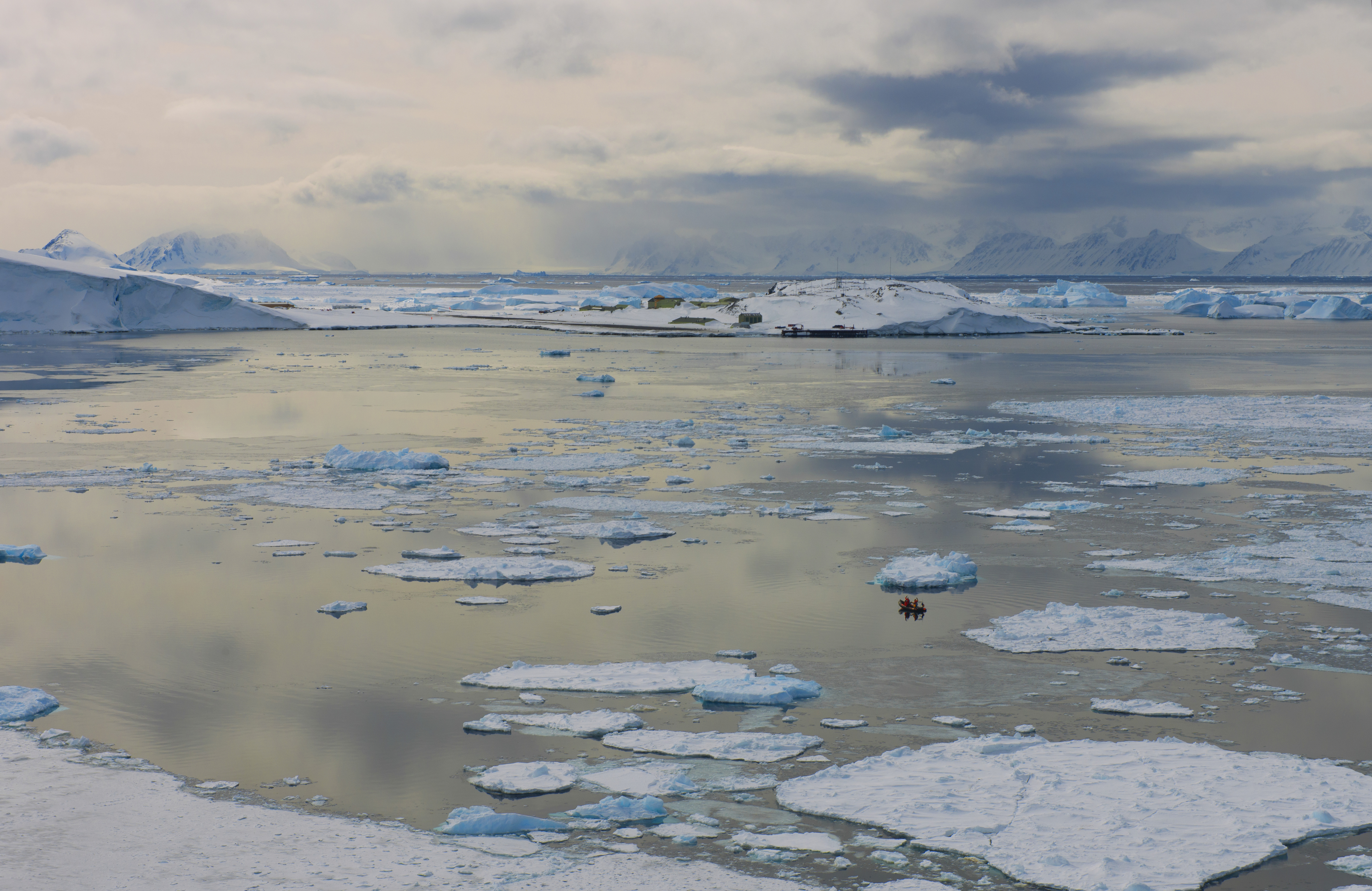 Sea ice in Marguerite Bay on the west side of the Antarctic Peninsula