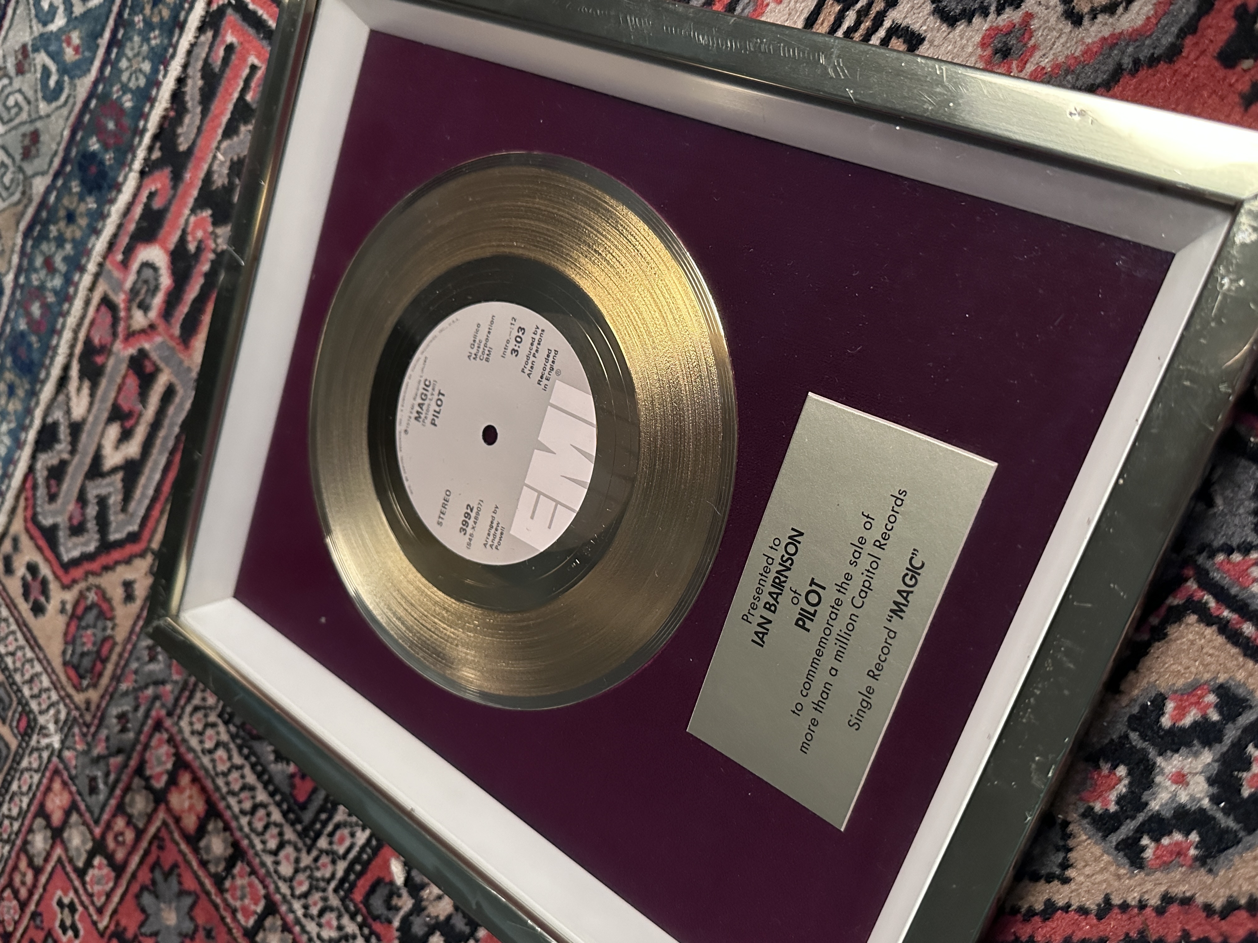 Ian Bairnson won a gold disc for playing guitar on 1970 pop band Pilot's hit Magic. The song later featured in the Adam Sandler film Happy Gilmore (Gardiner Houlgate/PA)