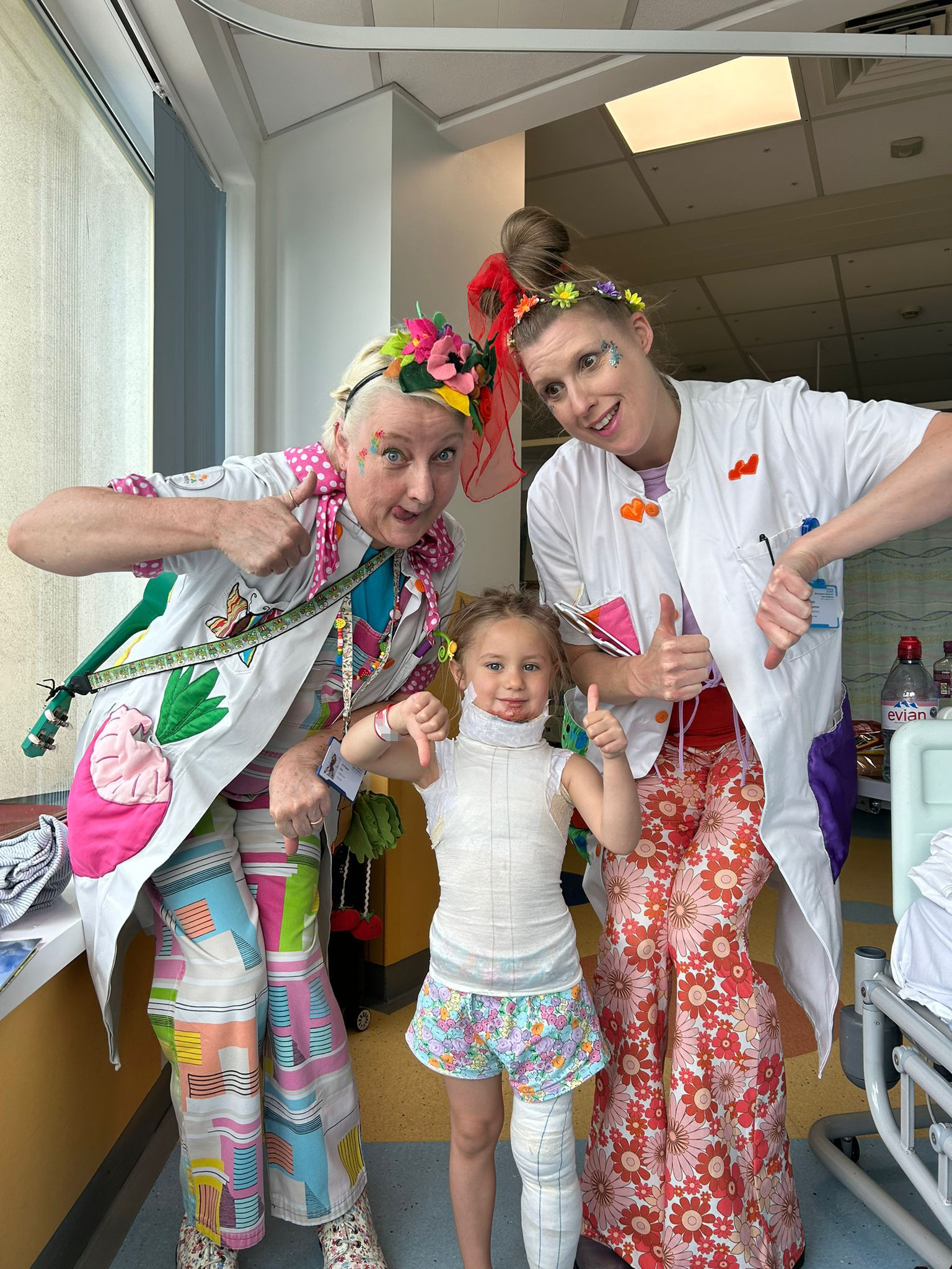 Charlotte Woodman and Alan Boddington's daughter Tay in hospital
