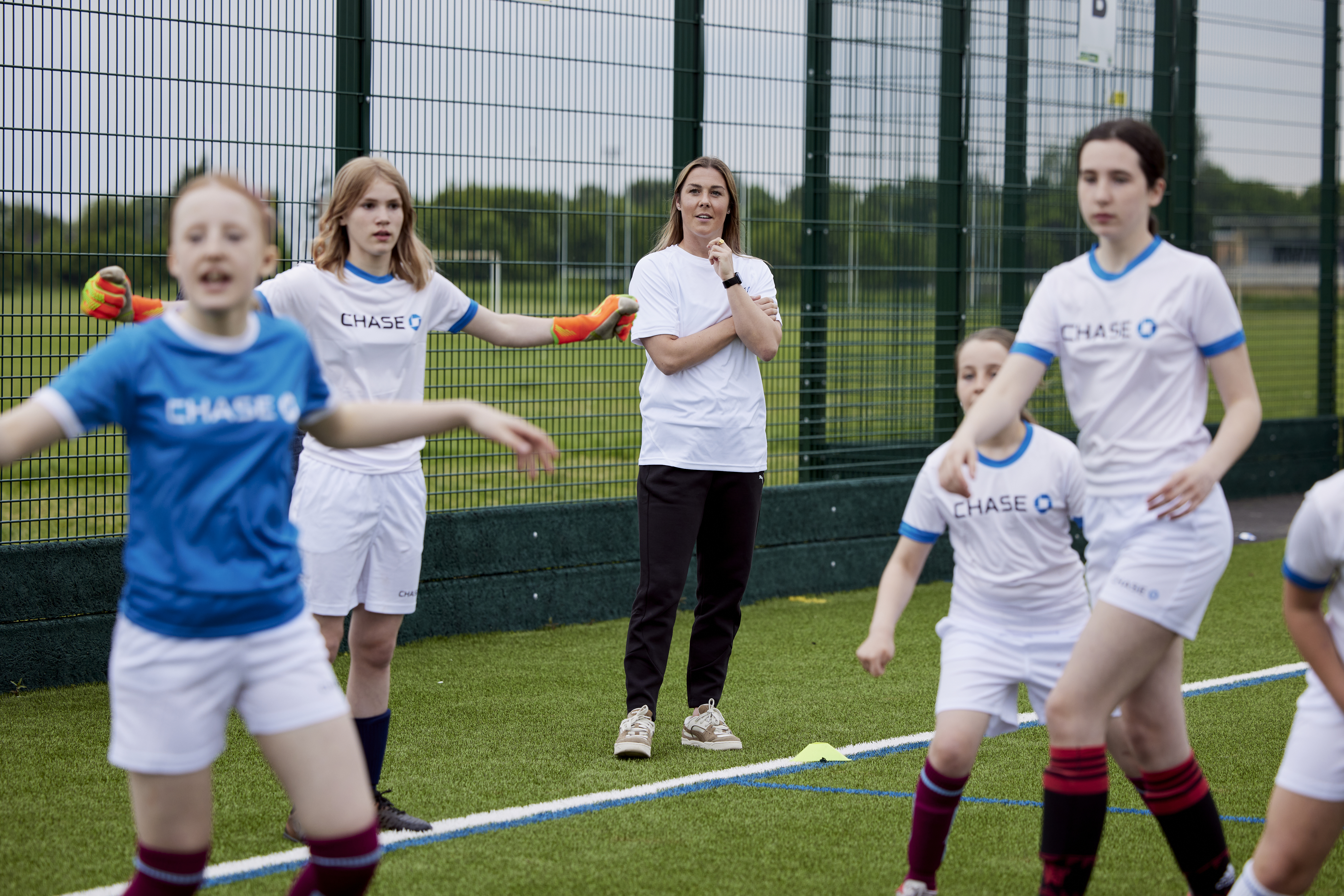 Mary Earps at a grassroots coaching event