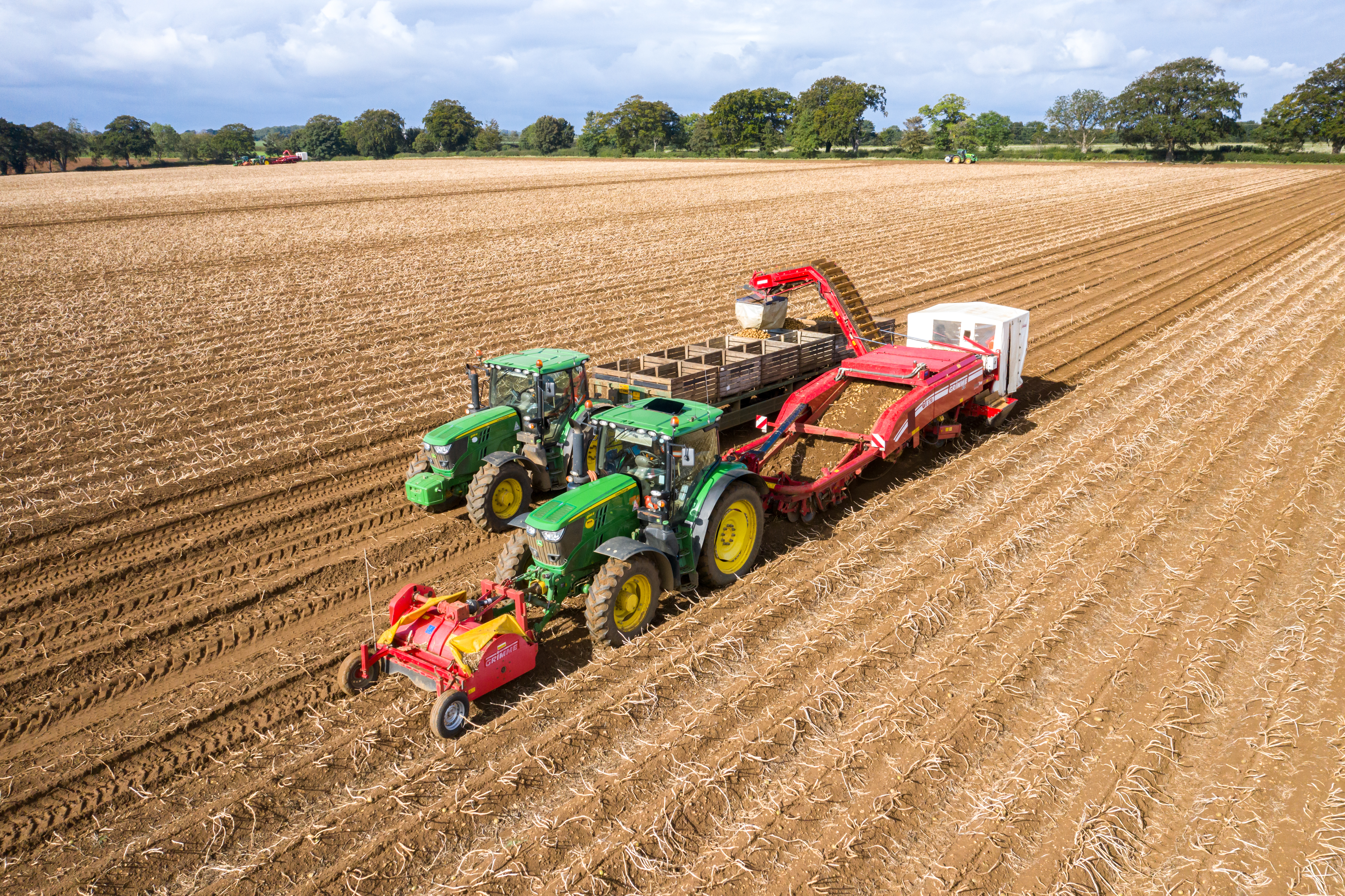 Potatoes being harvested for Branston. (Branston/ PA)
