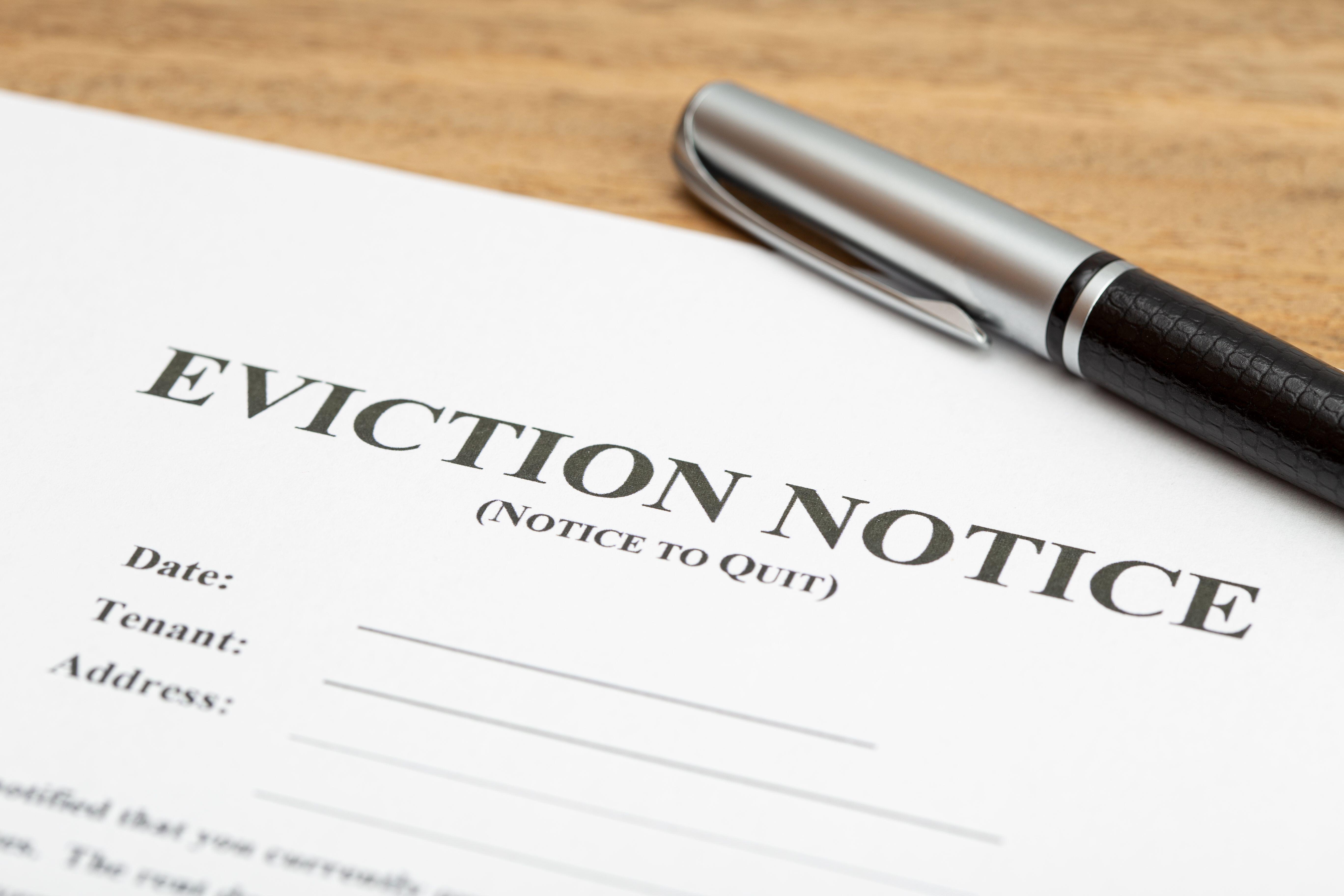 An eviction notice