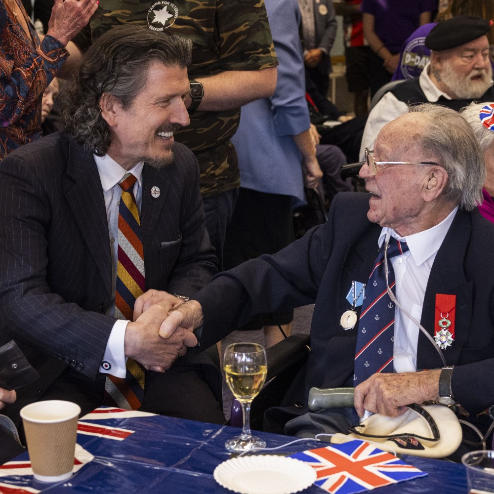 Ian Cumming (left) chief executive of Erskine Veterans Charity, with Albert Lamond, 98, a D-Day veteran