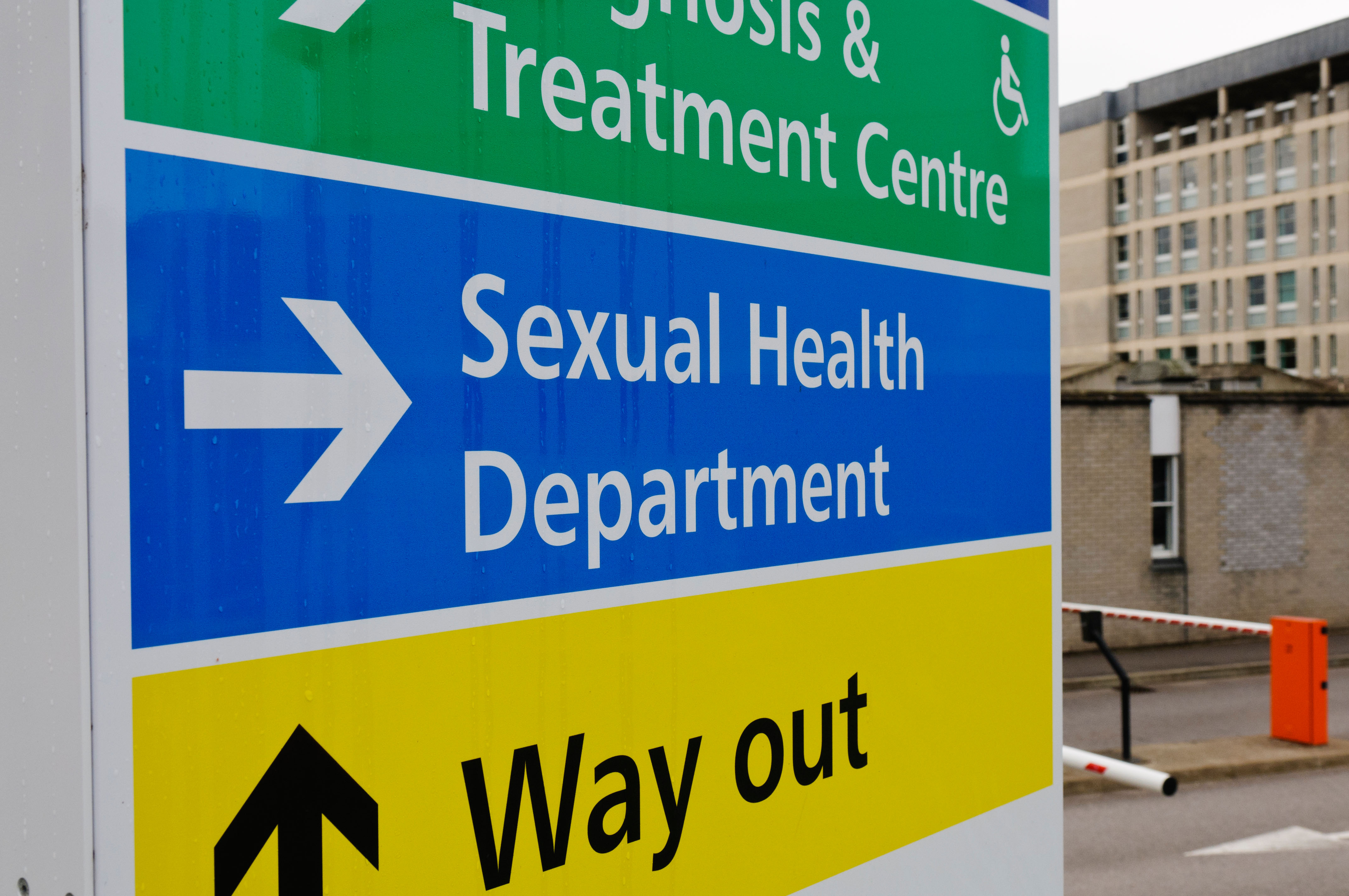 Sign to Sexual Health Department 