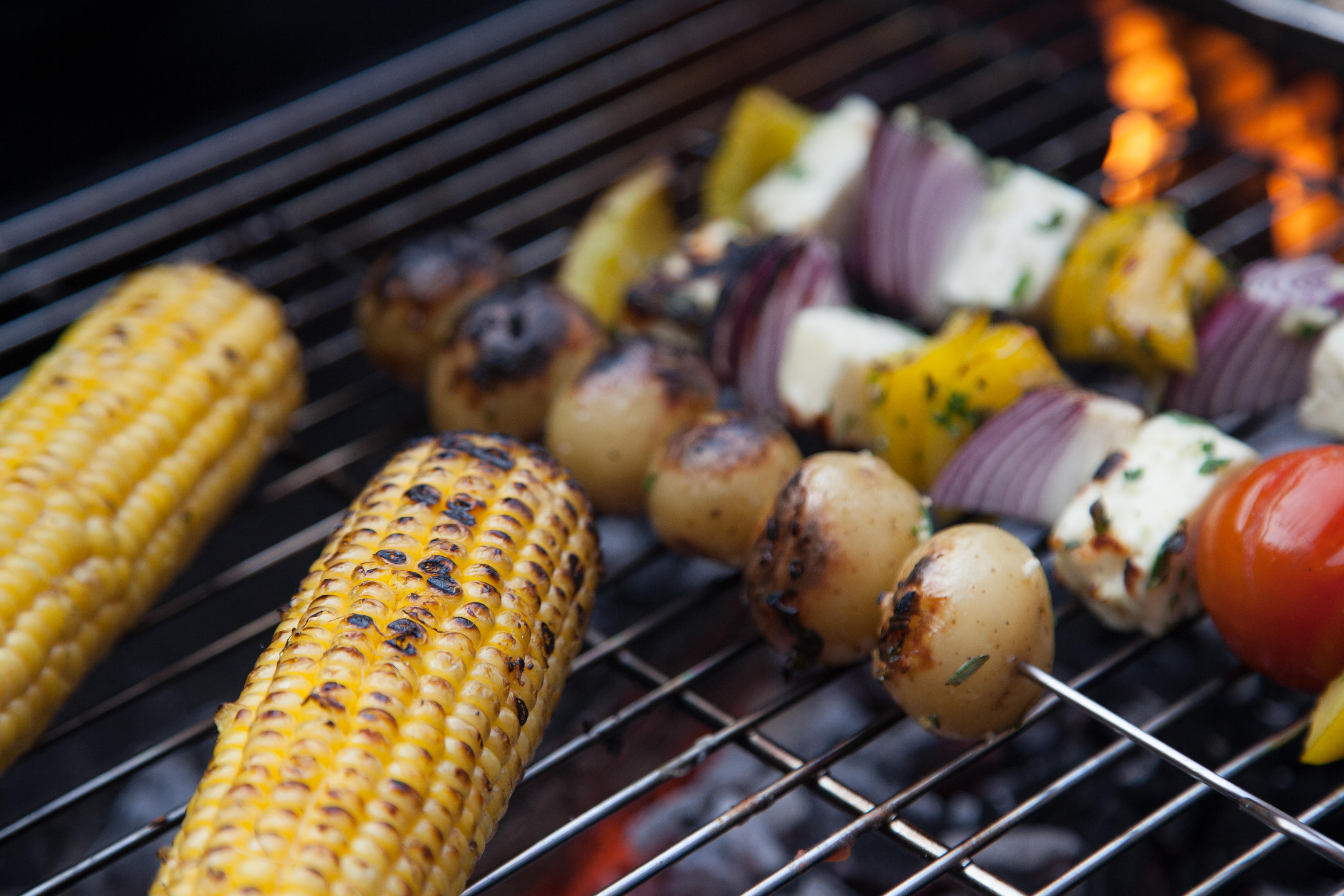 BBQing vegetables