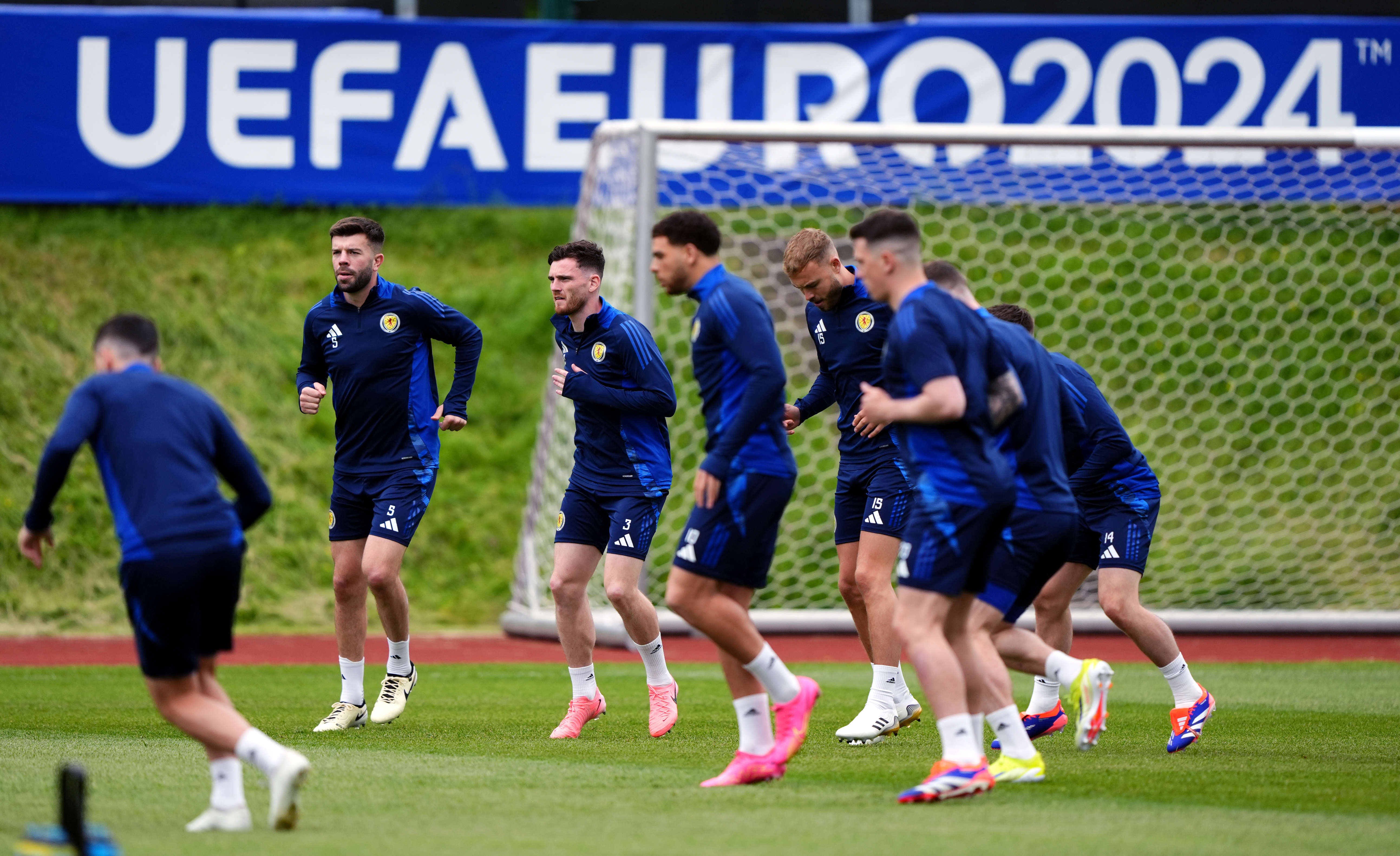 Scotland players during a training session