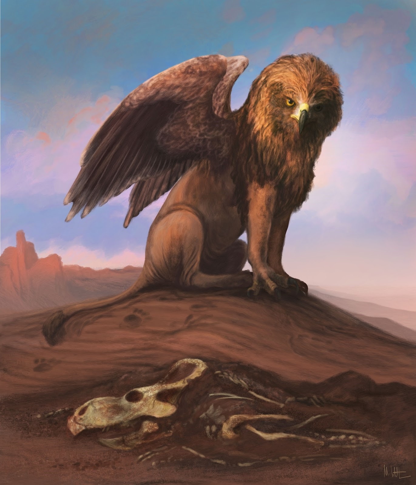Painting of a griffin