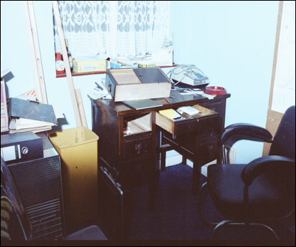 The office desk and secret drawer were the unidentified killer stole money from 