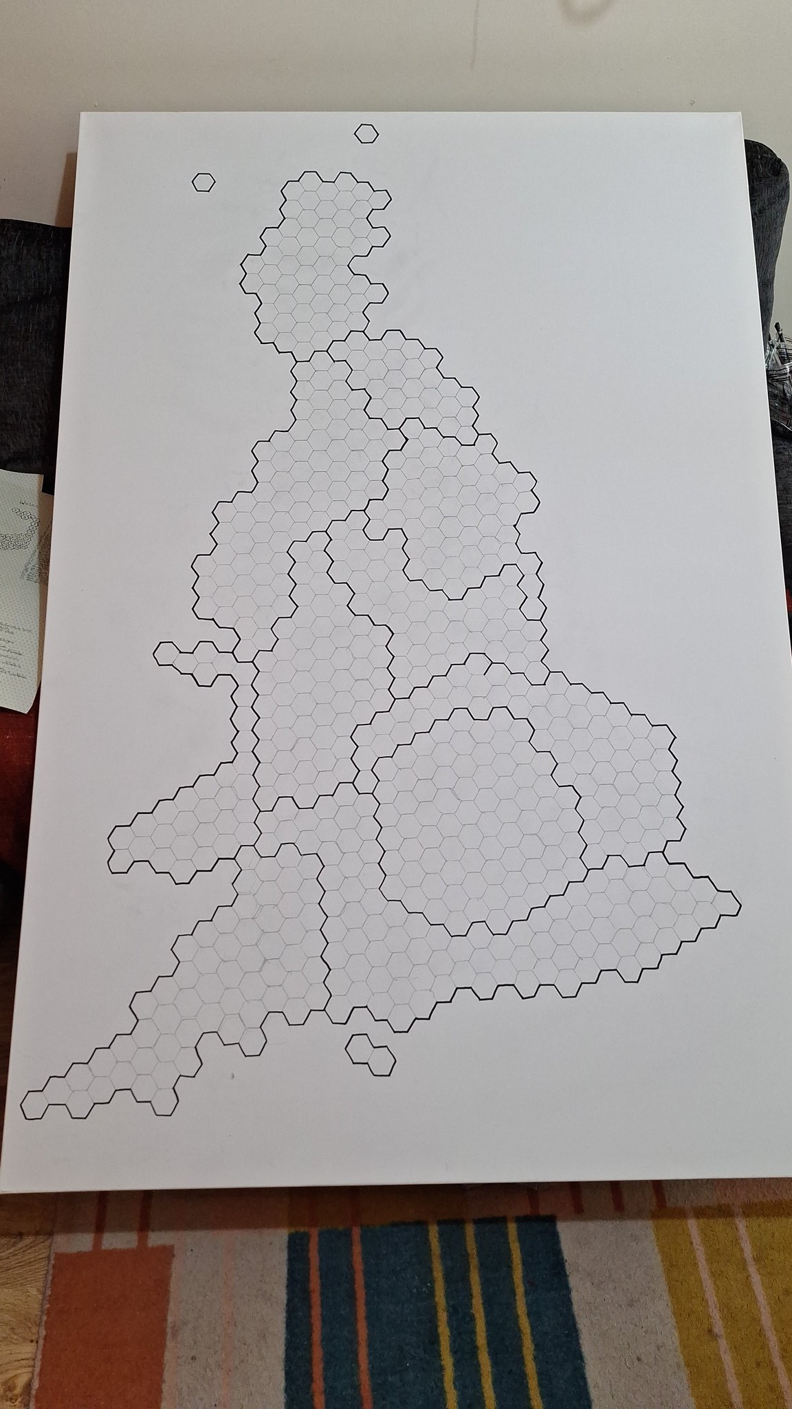 Outline of UK on paper 