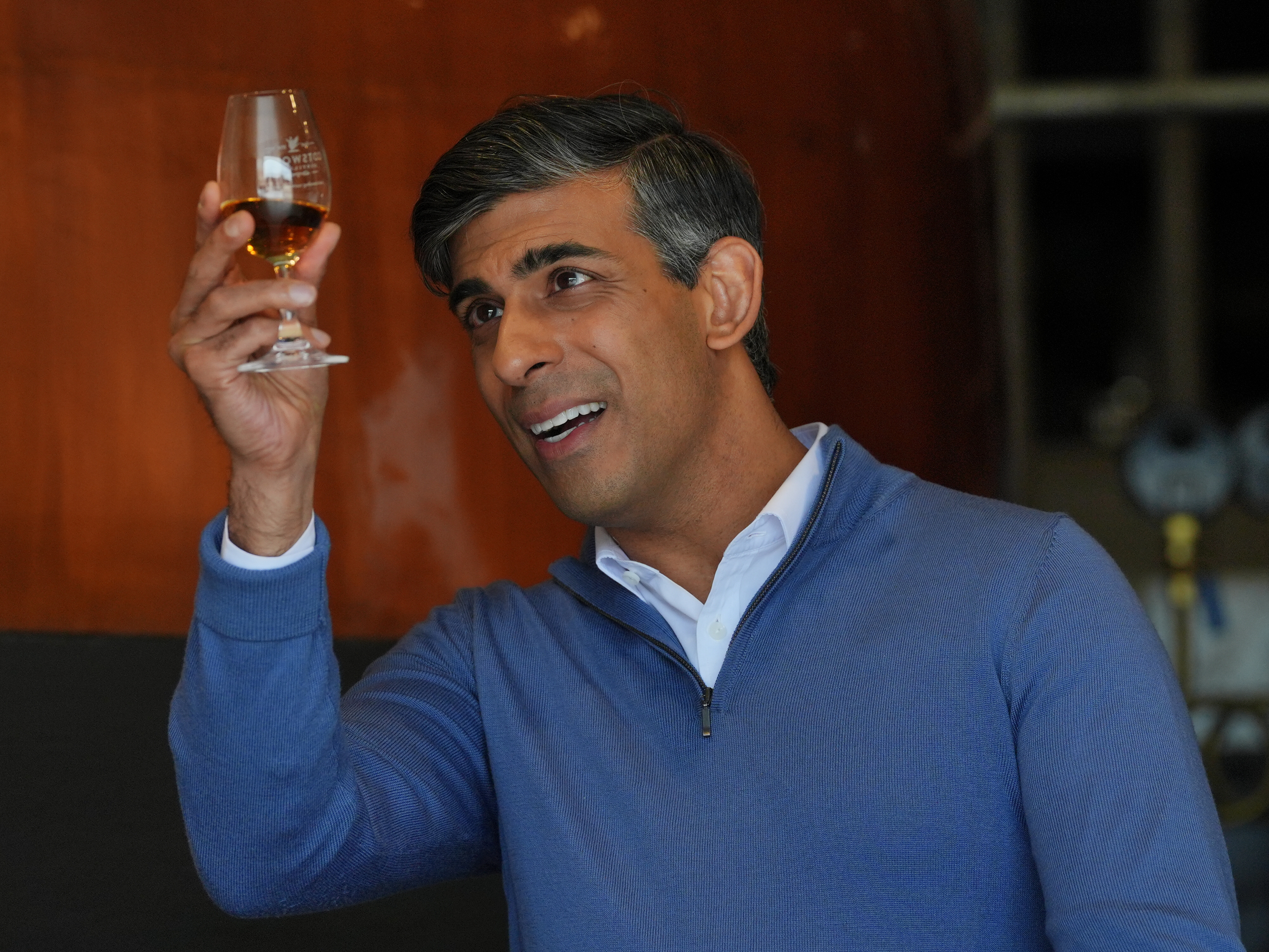 Mr Sunak appreciates a glass of whisky