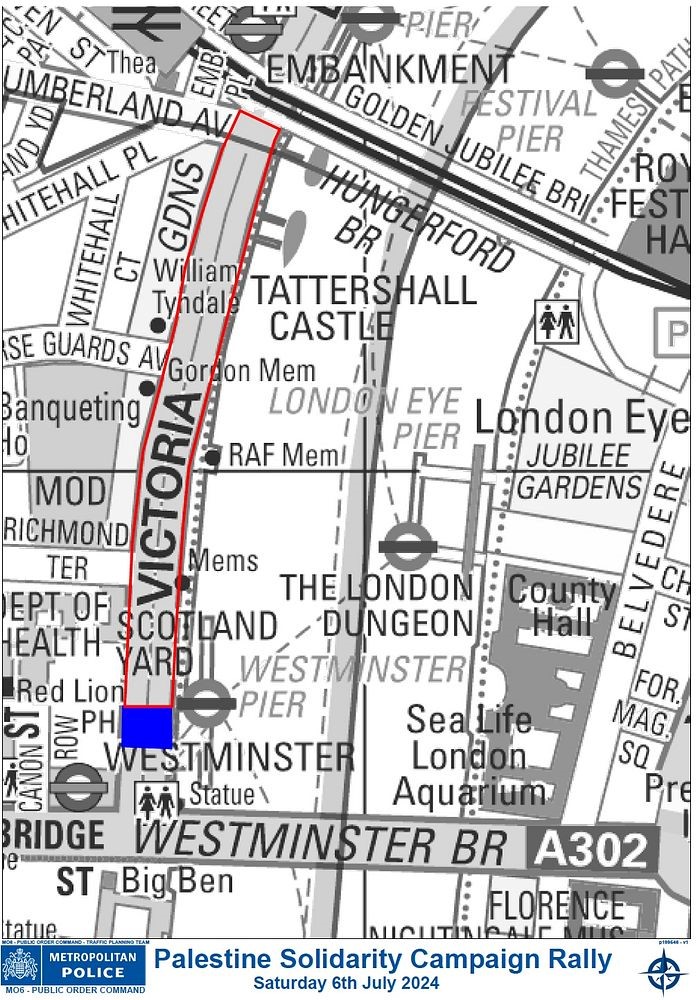 Map showing PSC assembly area 