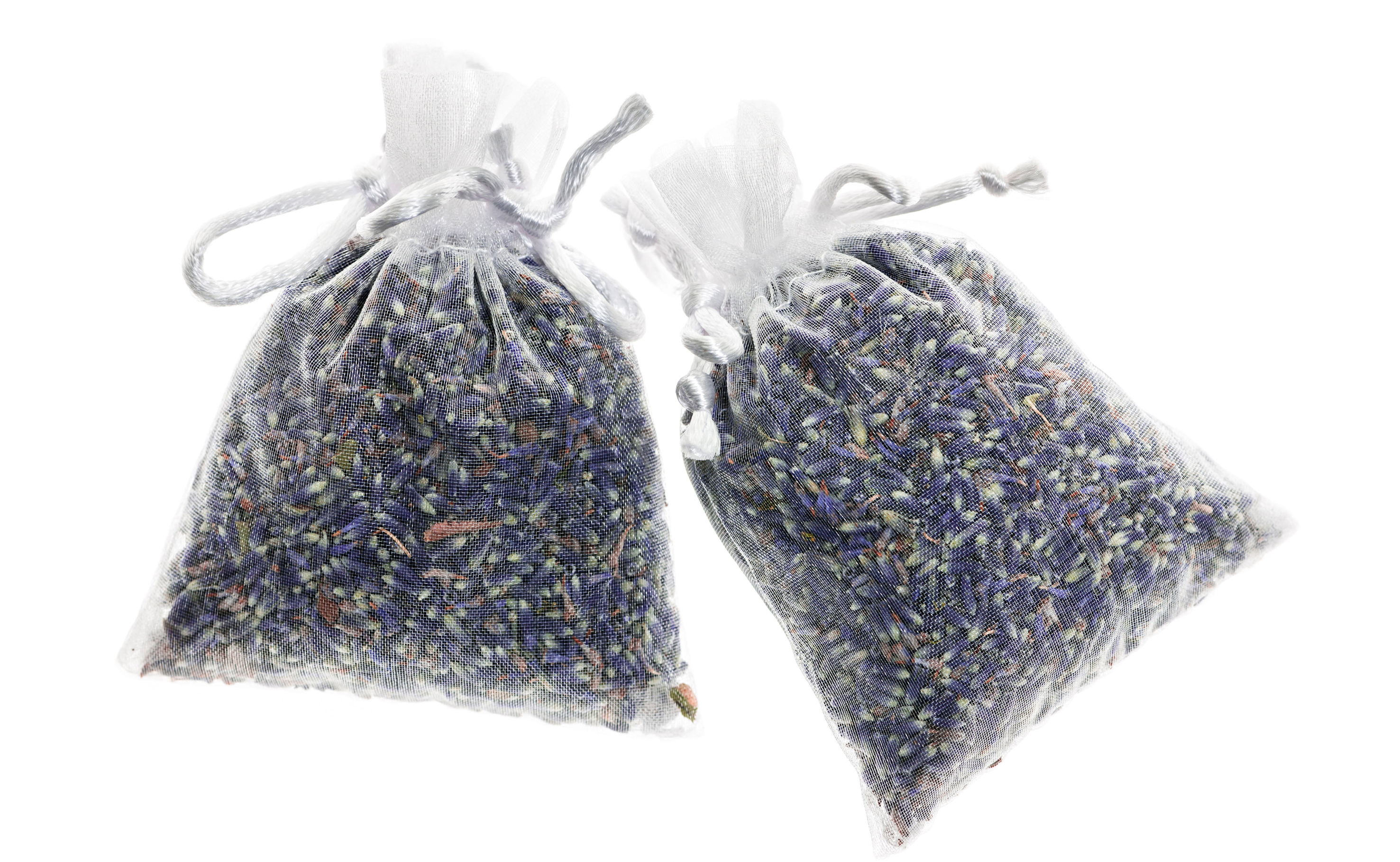 Two sachets with dried lavender flowers