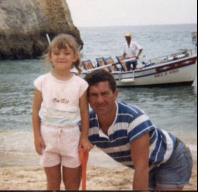 Dr Bradford as a young girl with her father Richard (Family Sheet/PA)