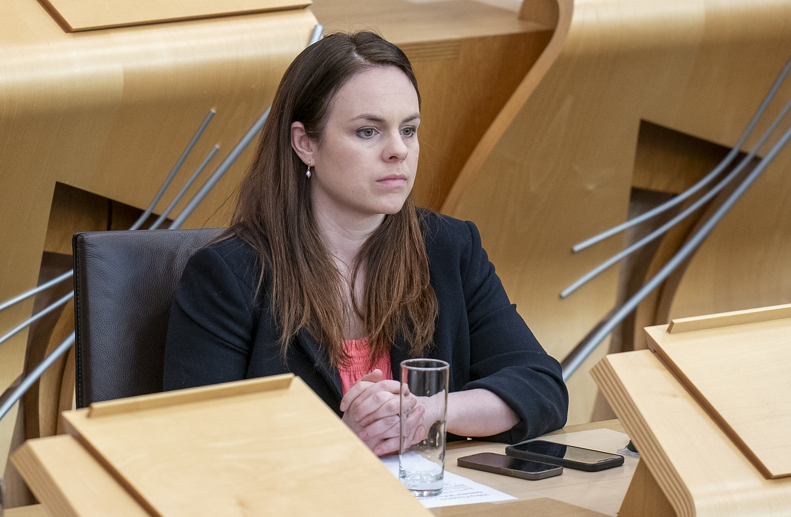 Kate Forbes seated in the Holyrood chamber