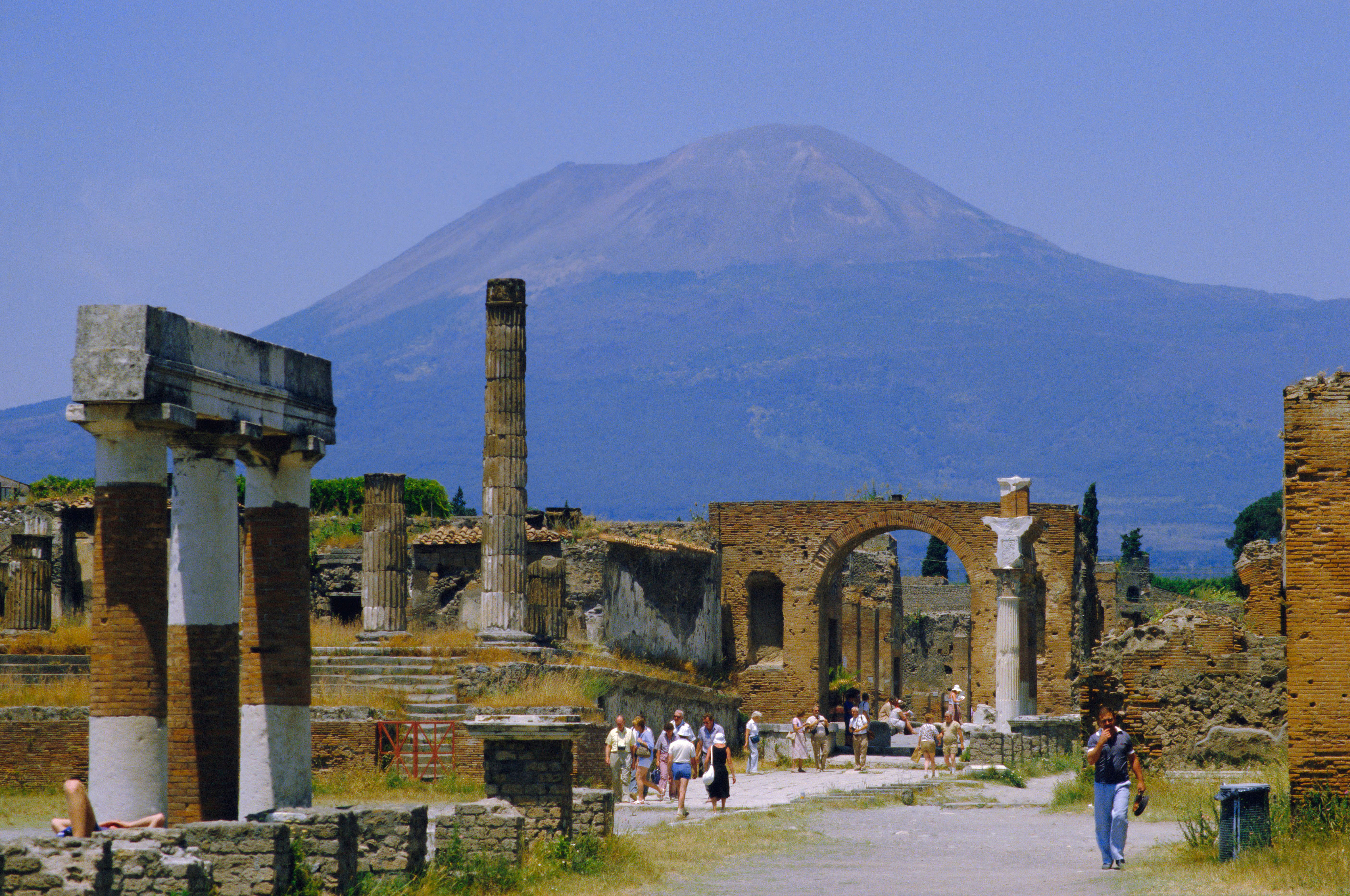 Pompeii, with Vesuvius behind