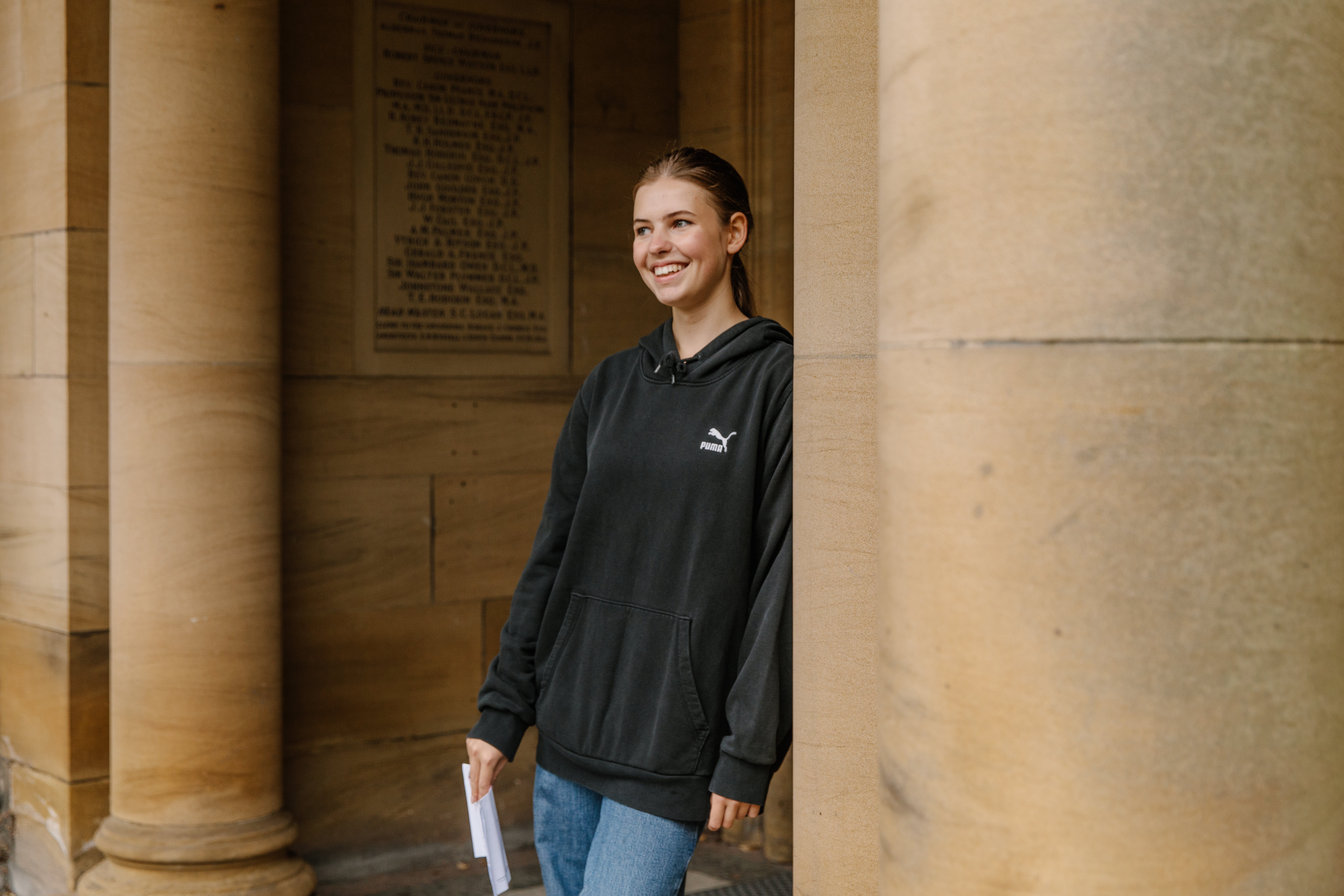 Girl posing and smiling