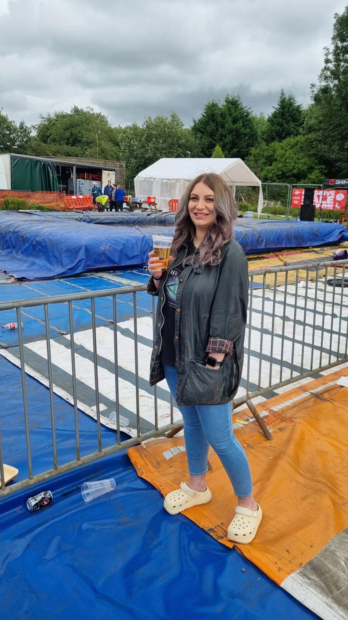 Woman with beer in hand 