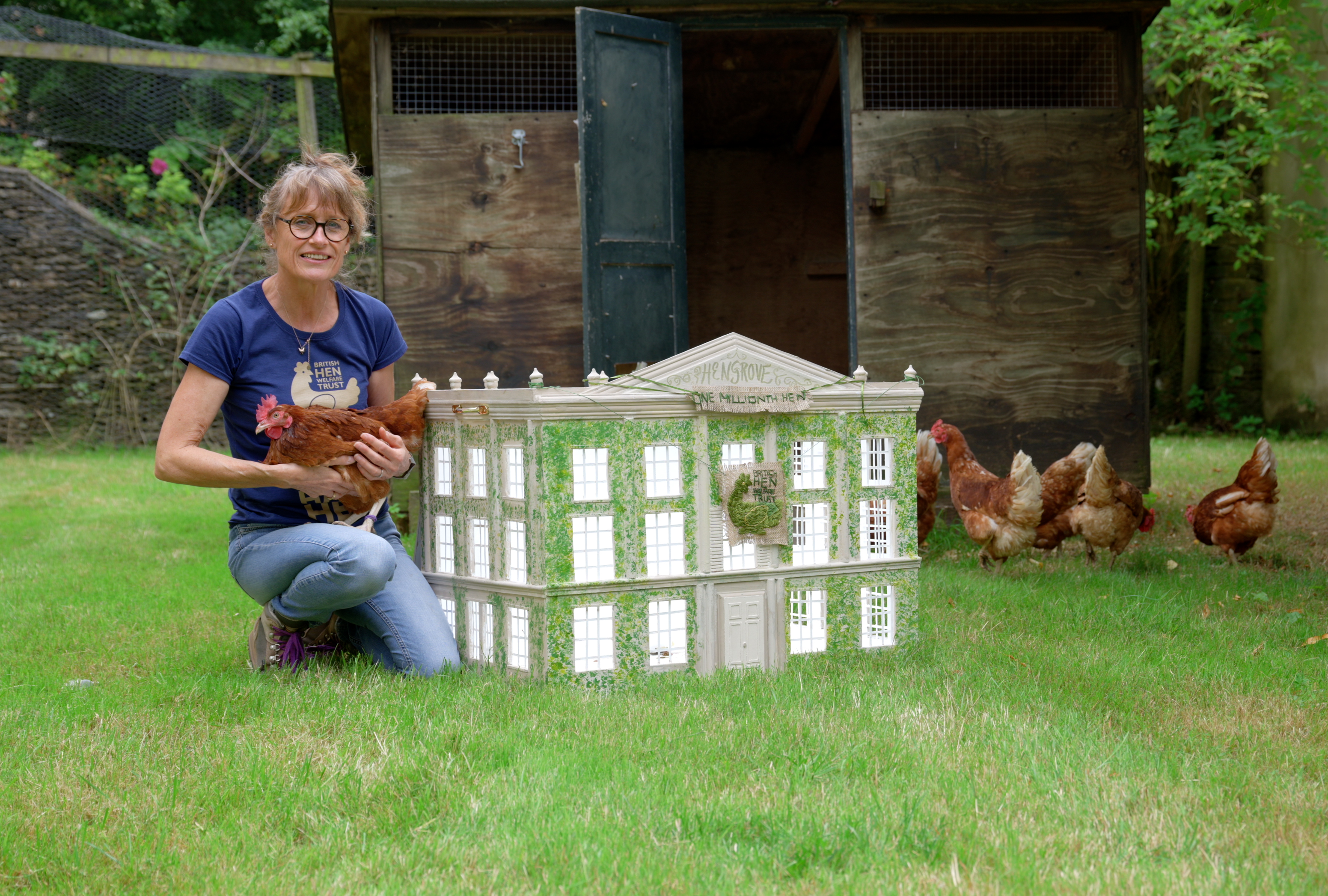 Jane Howorth holding Henrietta