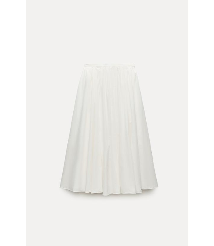 Floaty white midi skirt