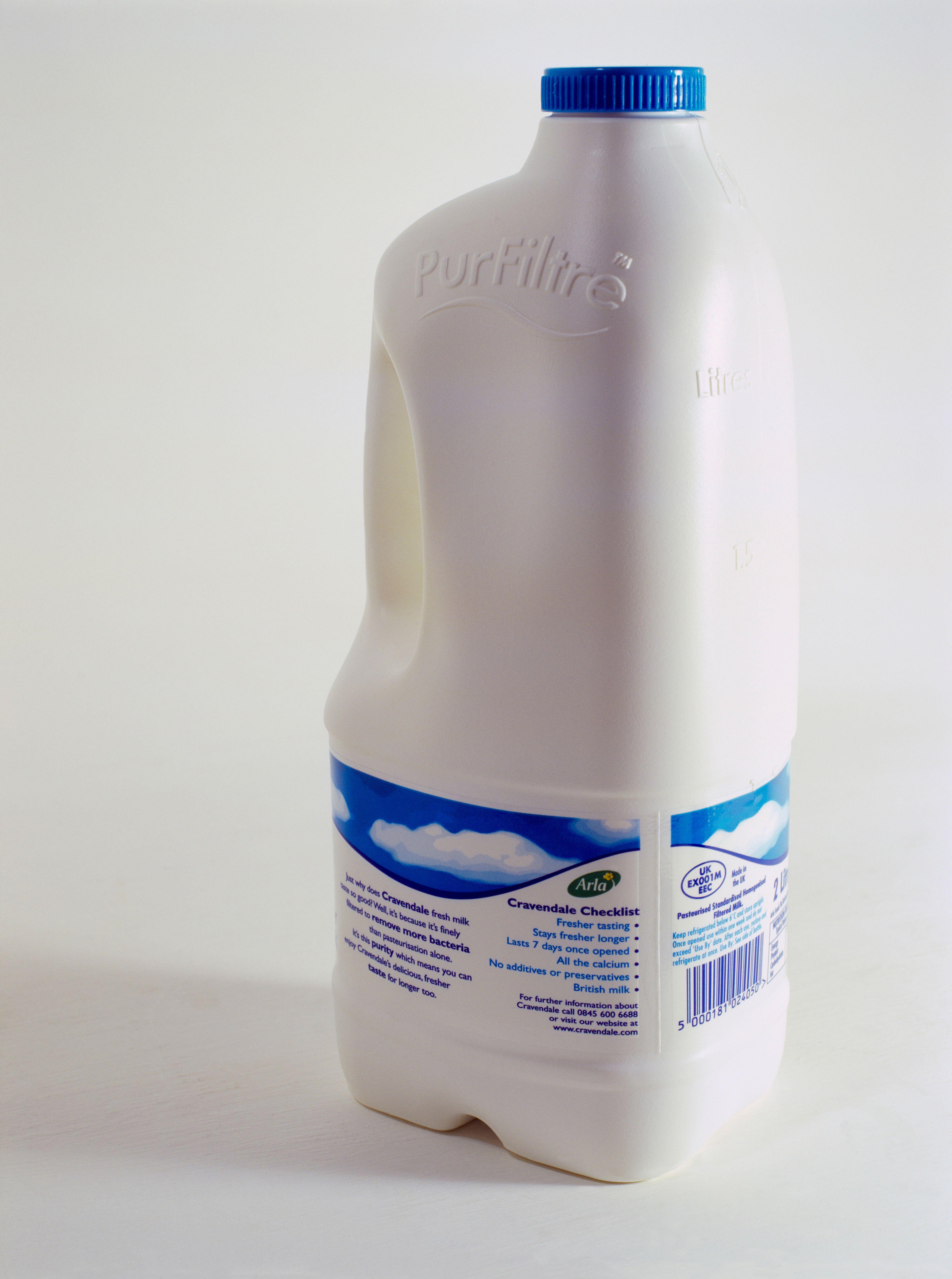 A bottle of Cravendale milk