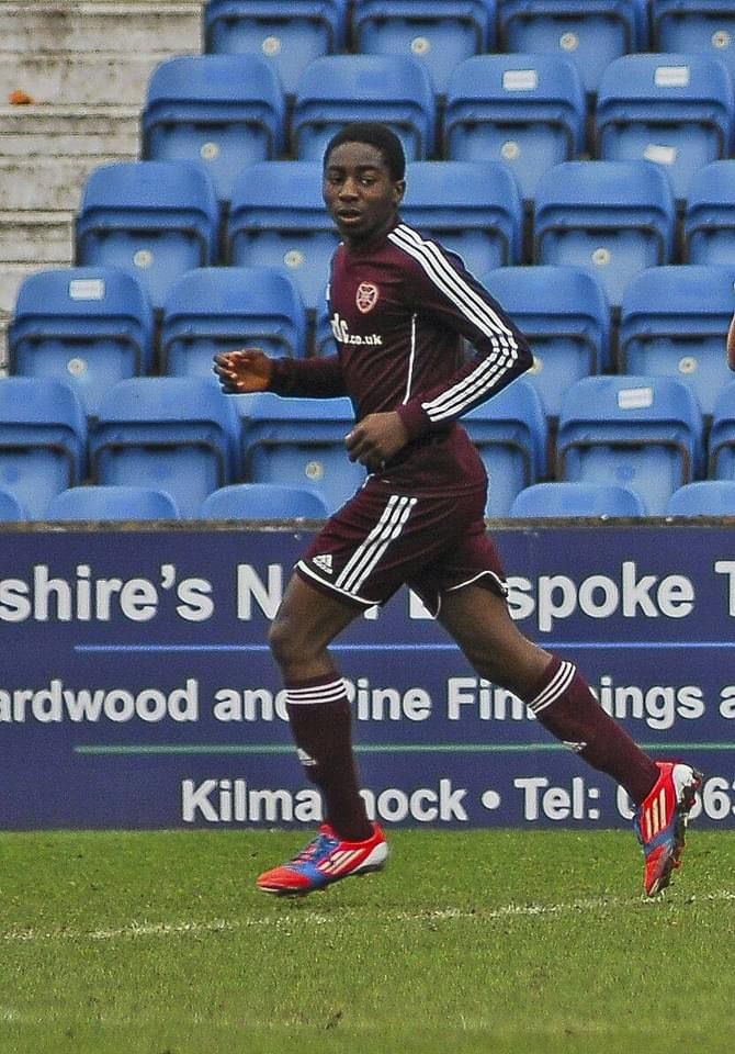 Jamie Skinner playing for Tynecastle FC