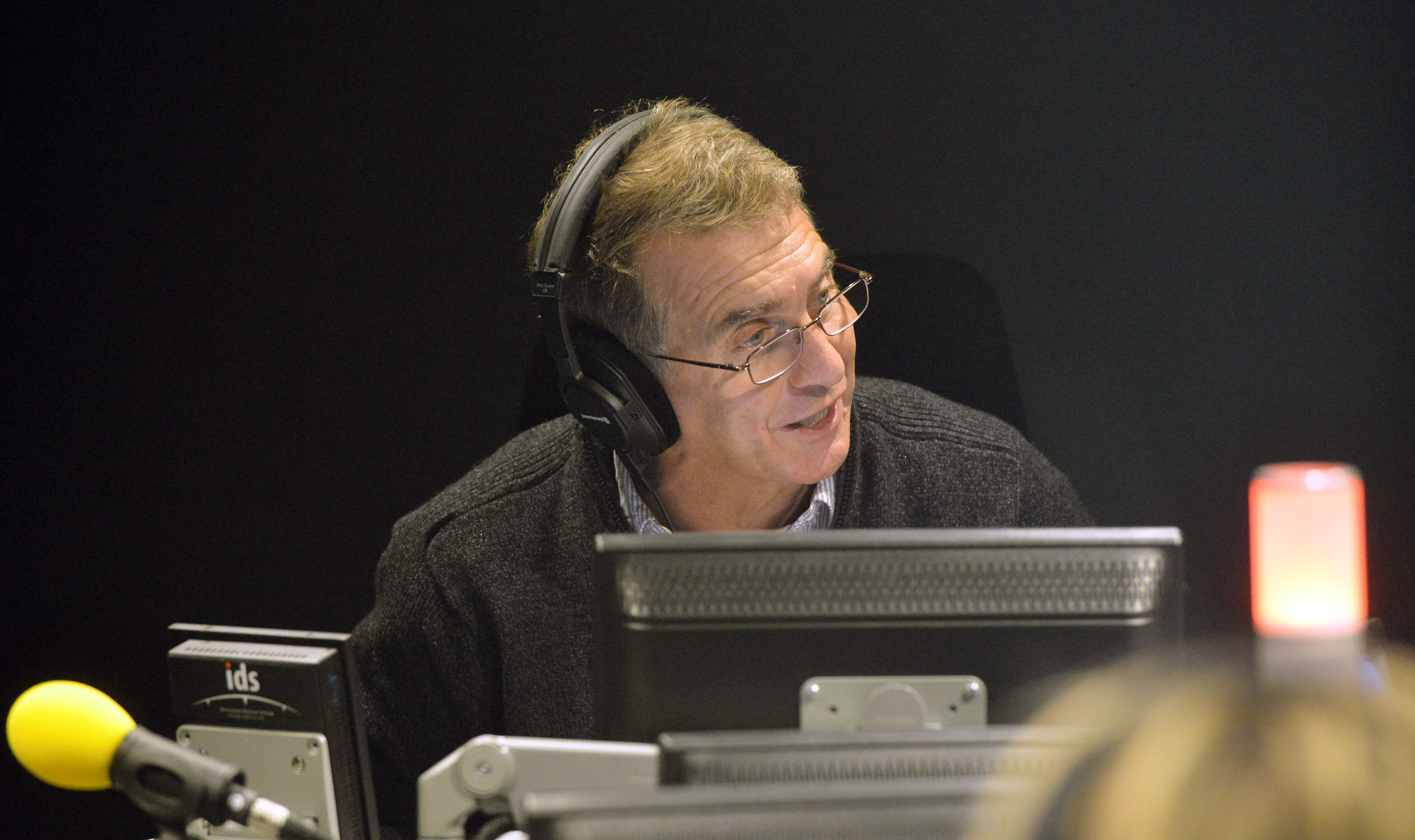 Garry Richardson pictured in a BBC studio in 2012 